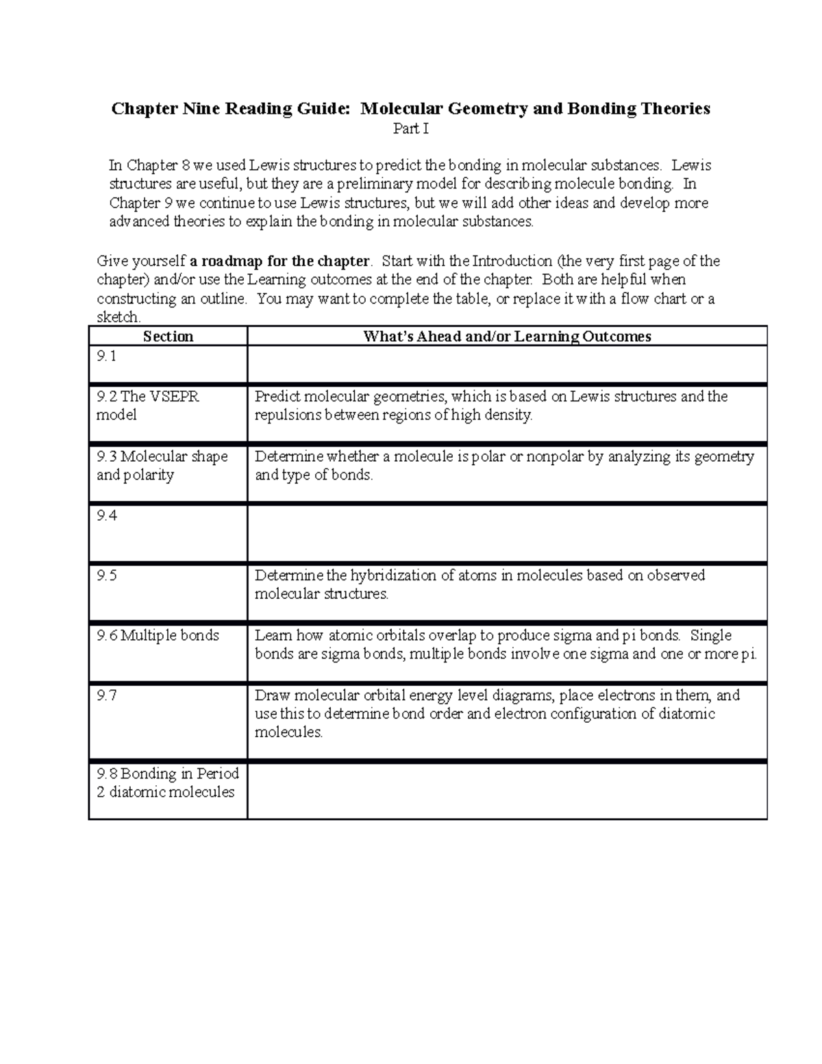 Chapter+9+reading+guide-Part+1 - Chapter Nine Reading Guide: Molecular ...