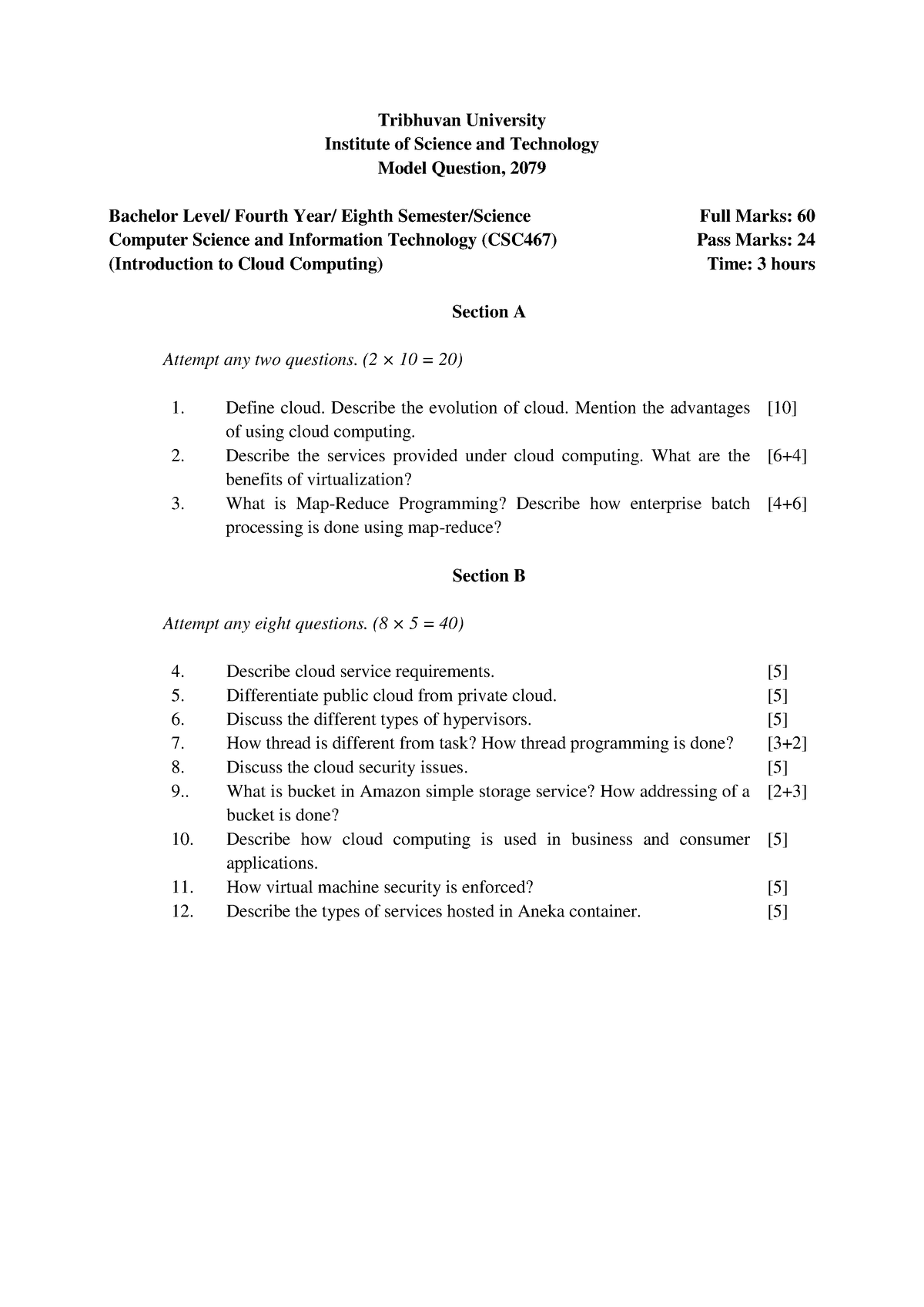 B.Sc .-CSIT-8th-Sem-Model-Questions - Tribhuvan University Institute Of ...