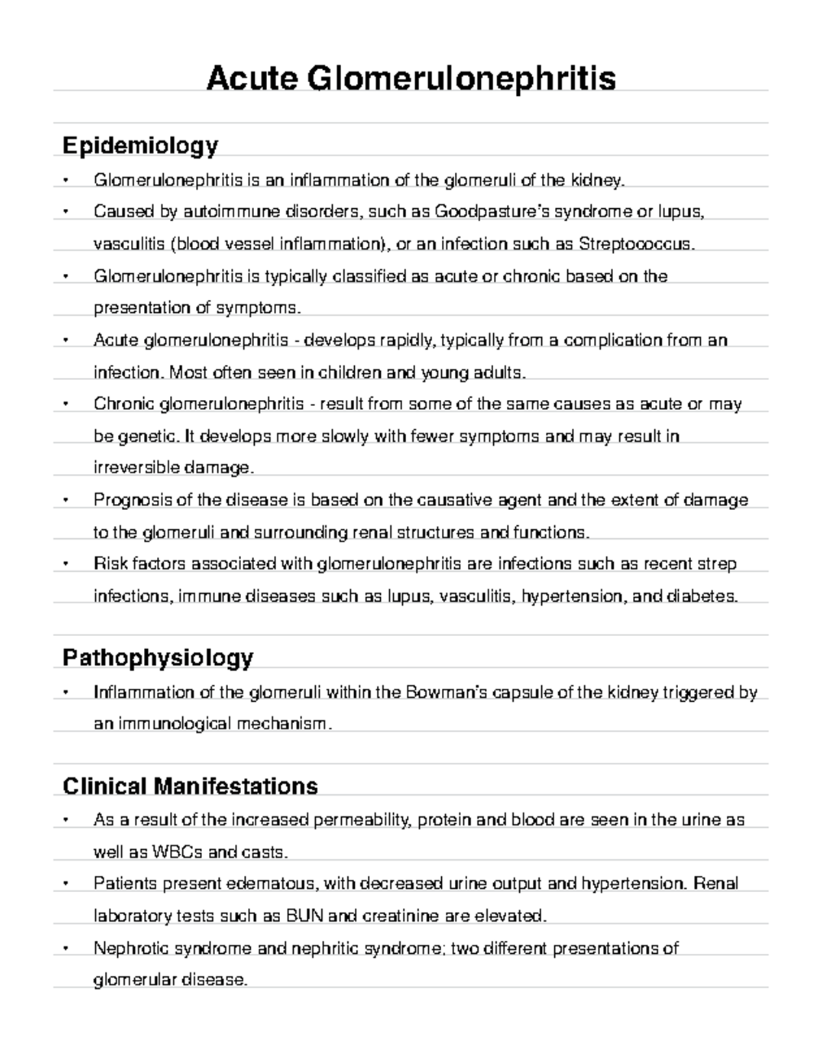 Acute Glomerulonphritis - Acute Glomerulonephritis Epidemiology ...