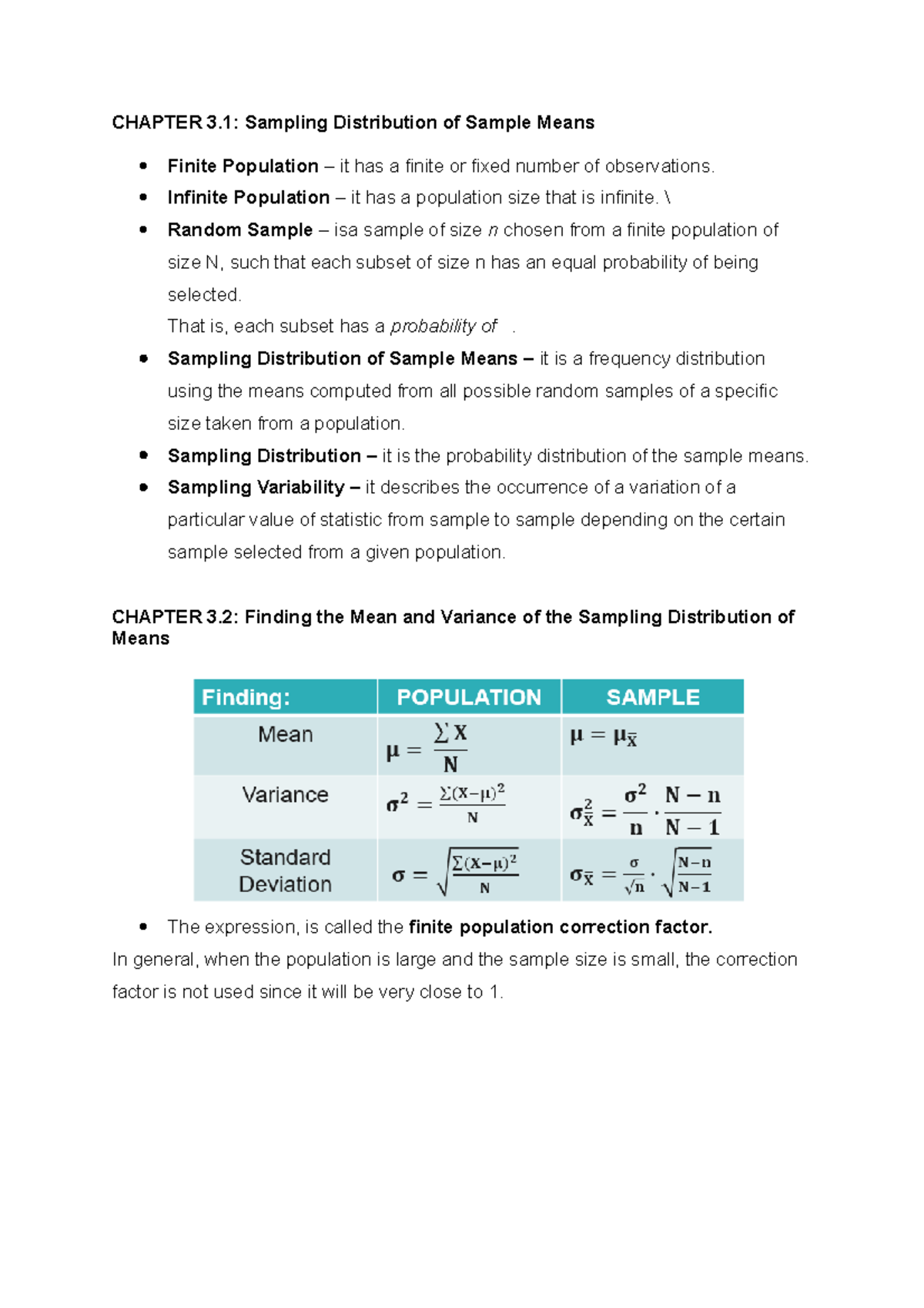 sampling-distribution-of-sample-means-finding-the-mean-and-variance-of