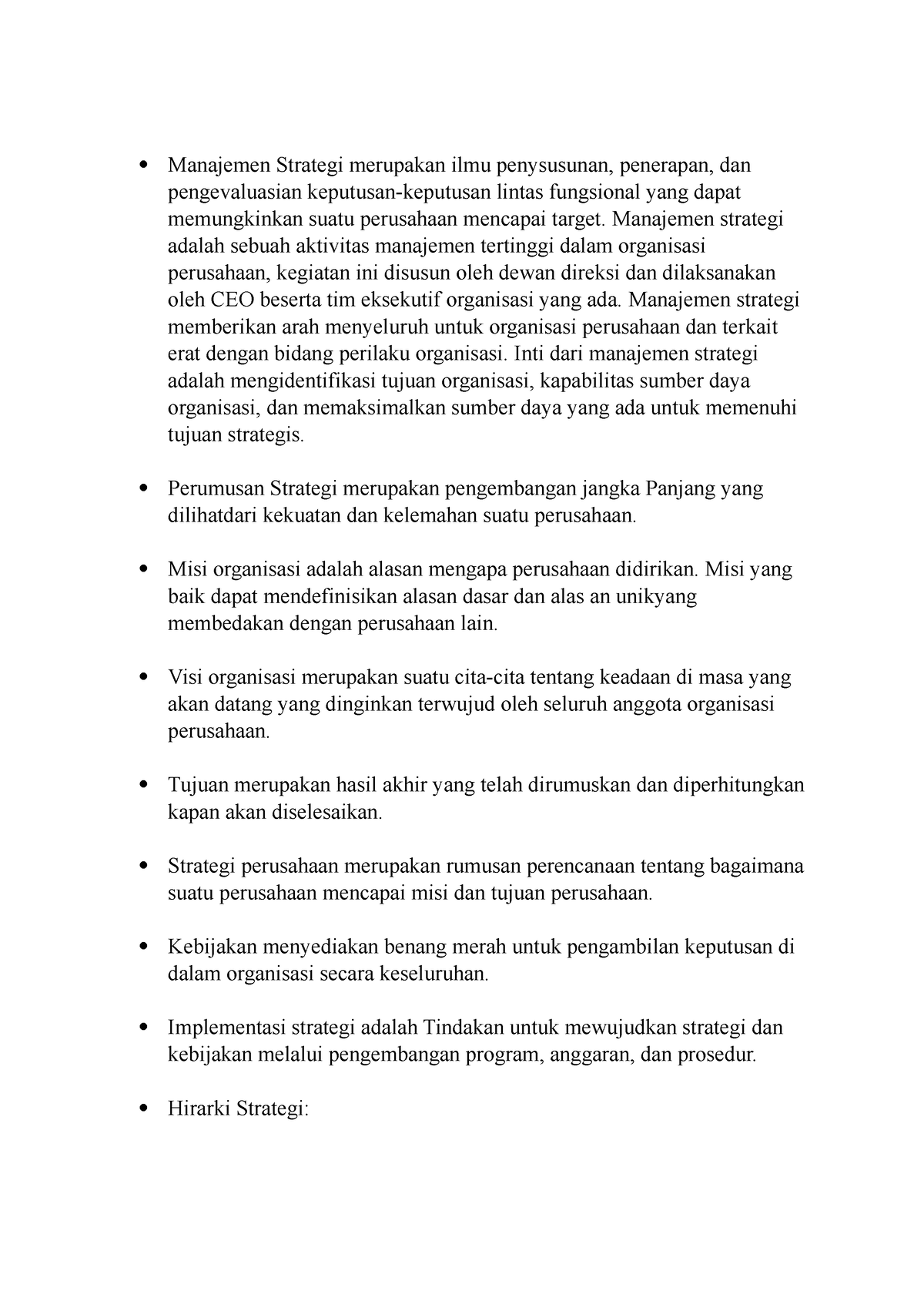 Manajemen Strategi - Manajemen Strategi Adalah Sebuah Aktivitas ...