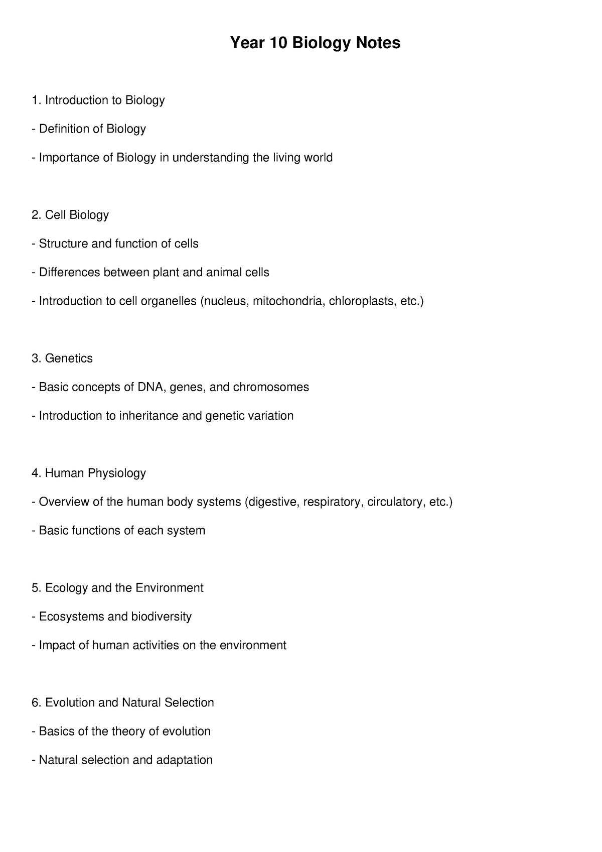 year-10-biology-notes-year-10-biology-notes-introduction-to-biology