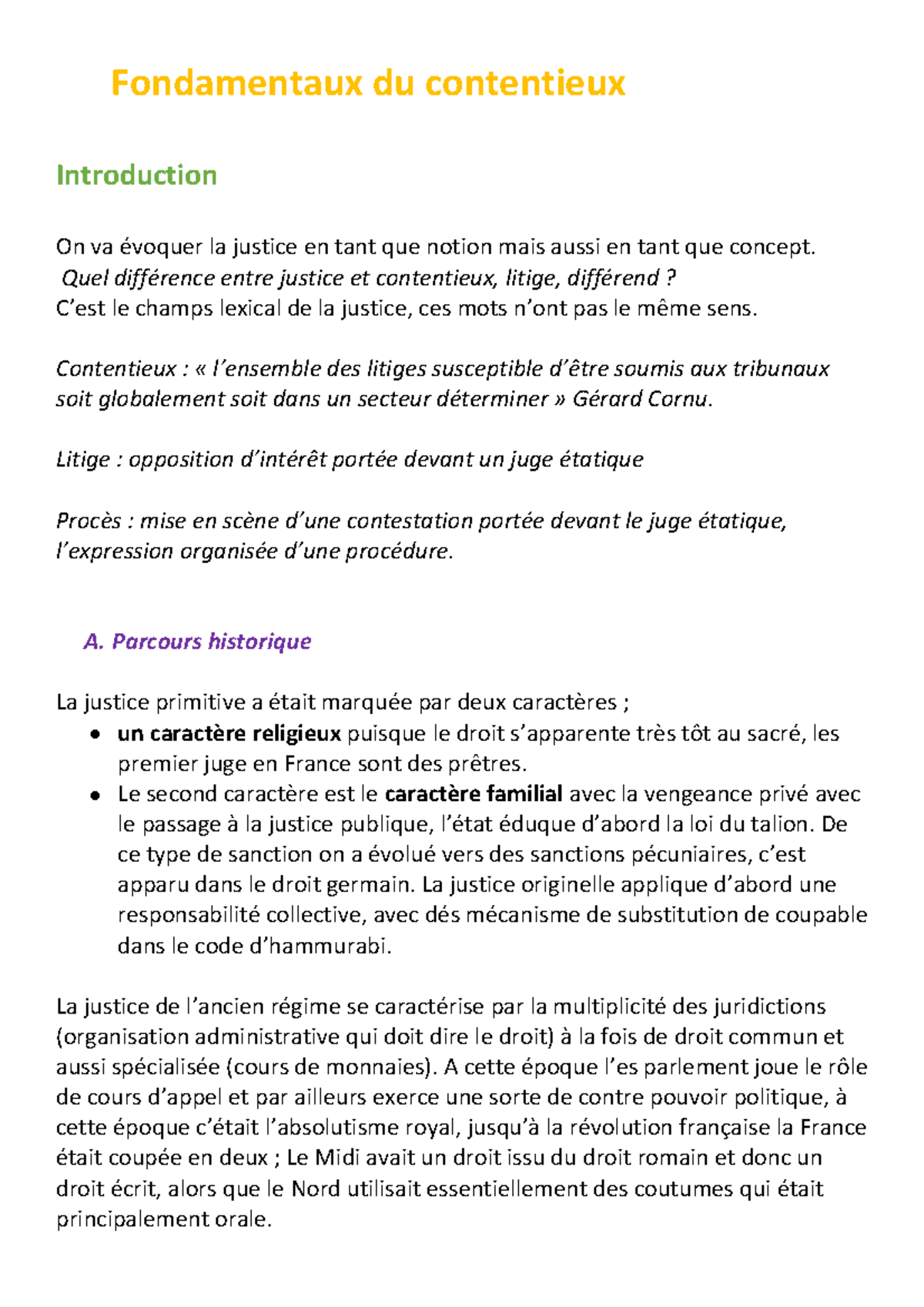 Fondamentaux du contentieux Fondamentaux du contentieux Introduction