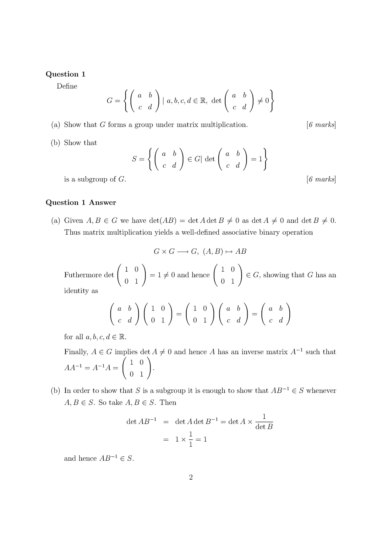 Sample/practice Exam 2009, Questions And Answers - Question 1 Define ...