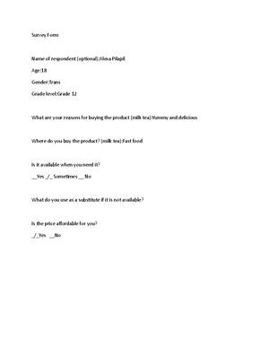 Survey ( Milktea) Mondigo Jerome Humss 3