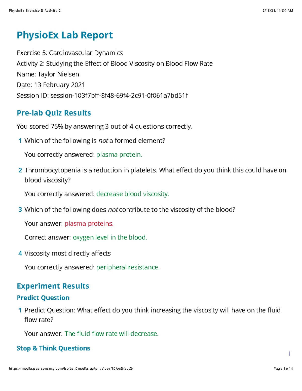 Physio ex exercise 5 activity 2 physioex lab report exercise 5
