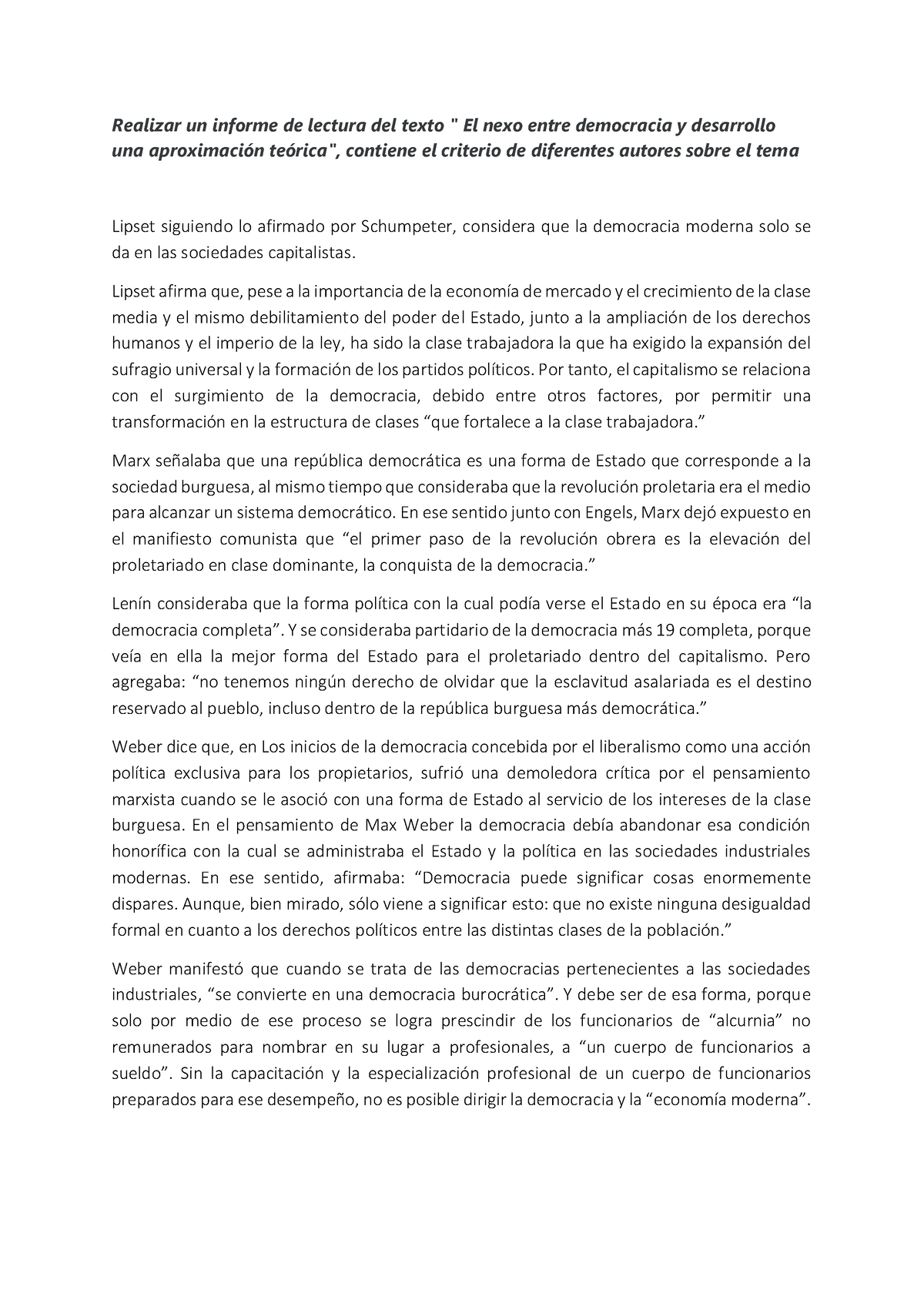 Tarea Del Resumen - Analisis - Realizar Un Informe De Lectura Del Texto ...