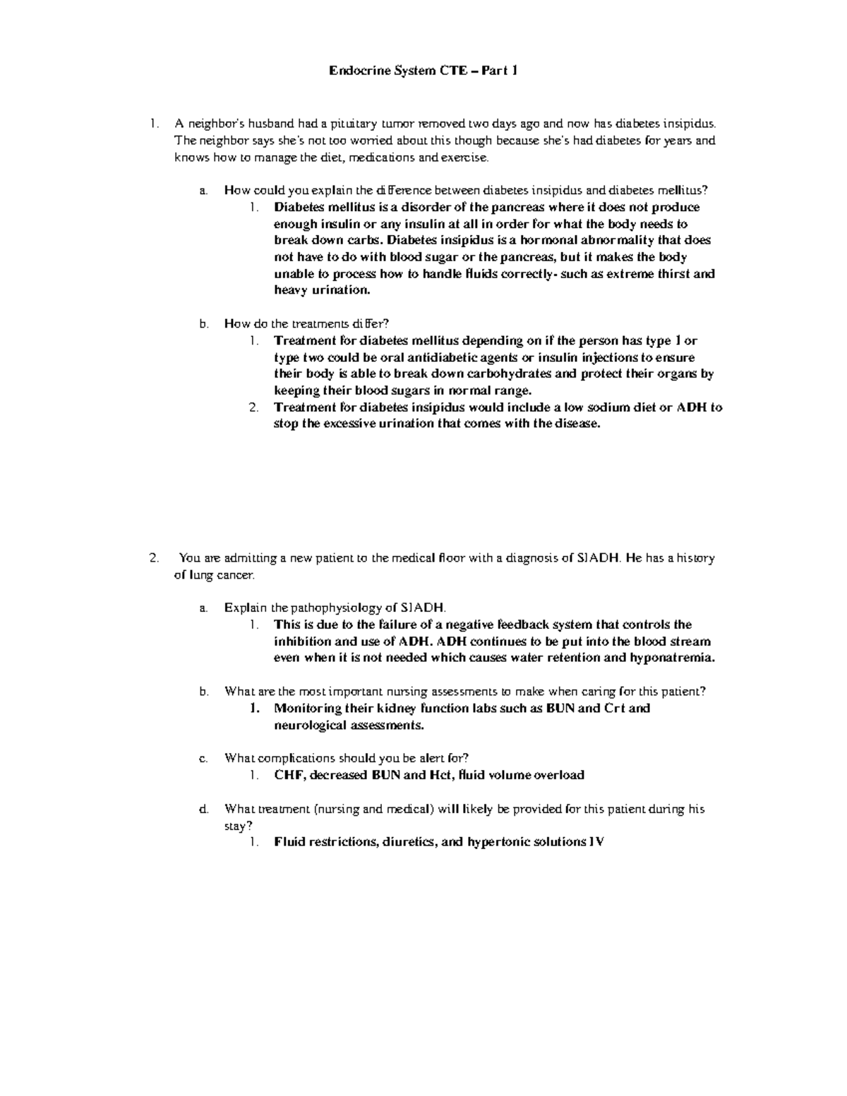 Endocrine System CTE S19 Part 1 pituitary - Endocrine System CTE – Part ...