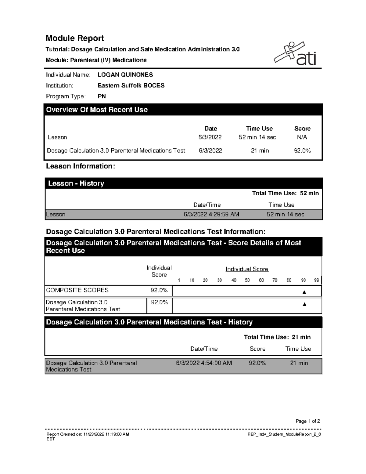 Report nursing Module Report Tutorial Dosage Calculation and Safe
