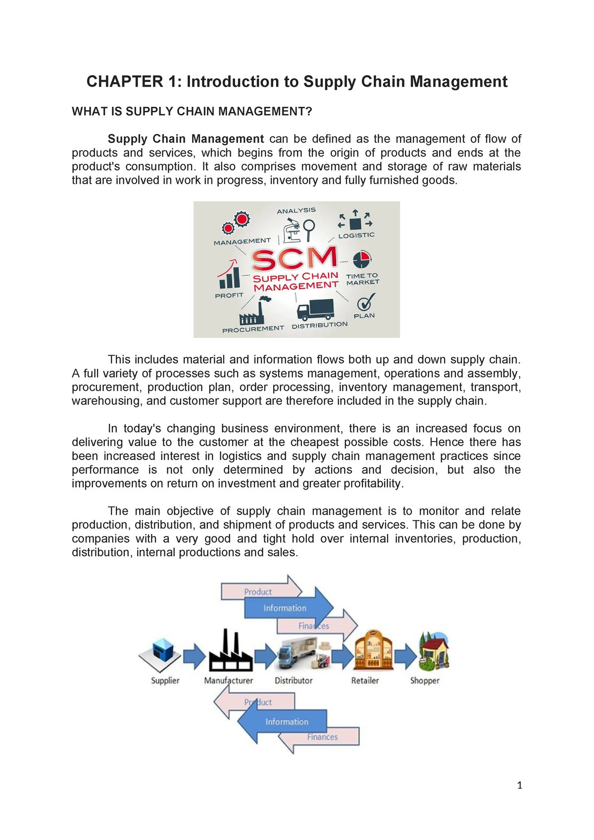 Chapter 1 - Downloadable - CHAPTER 1: Introduction To Supply Chain ...