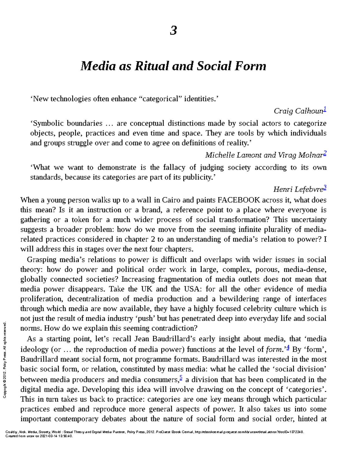 Media Society World Social Theory and Digital Medi... - (3 Media as ...