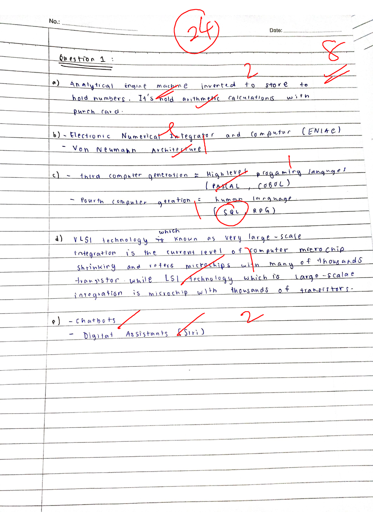 Checked Test 1 Cs429 - Computer Architecture And Organization - Studocu