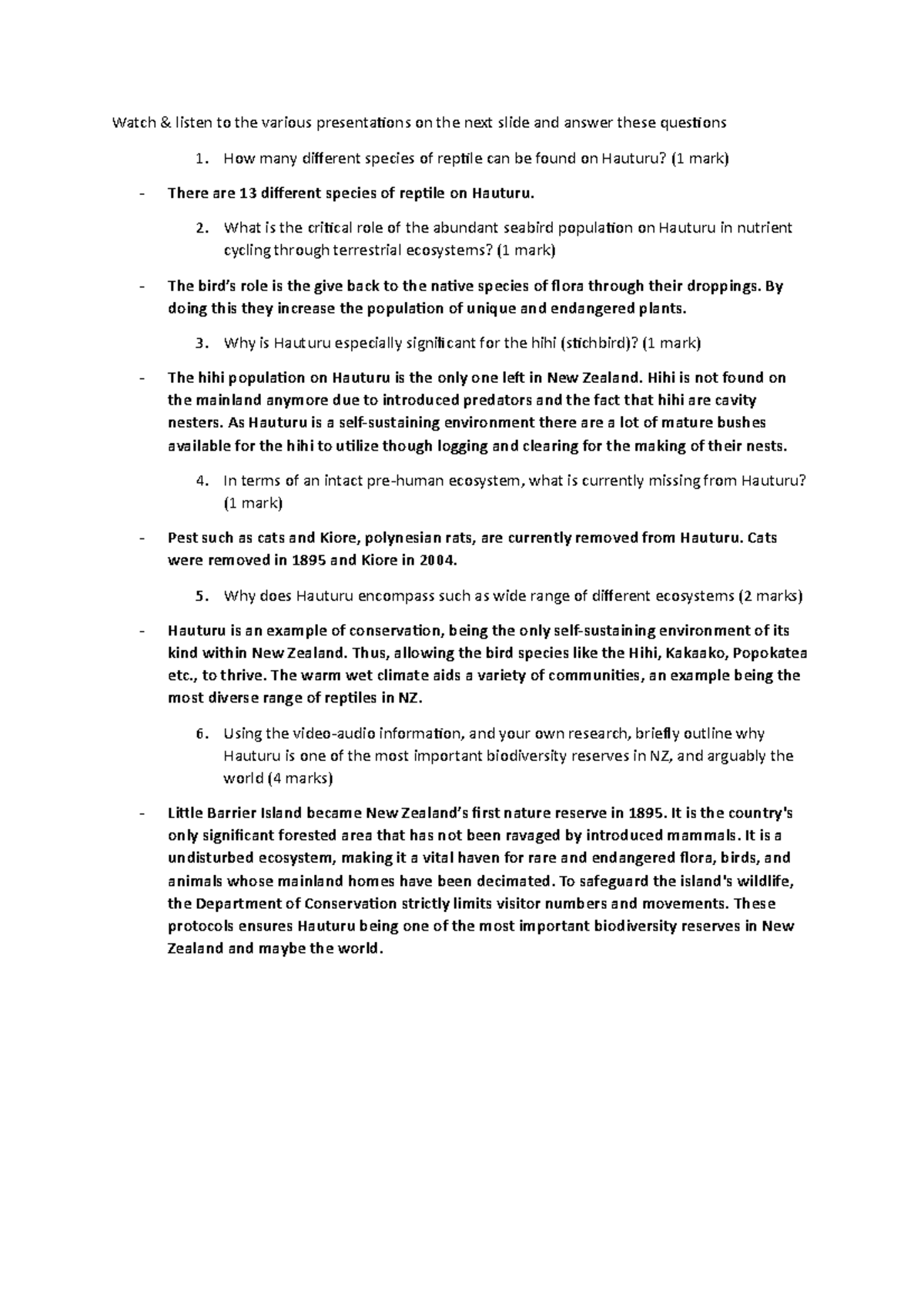 Biogeography Test 9 - Test 9 Work - Watch & listen to the various ...