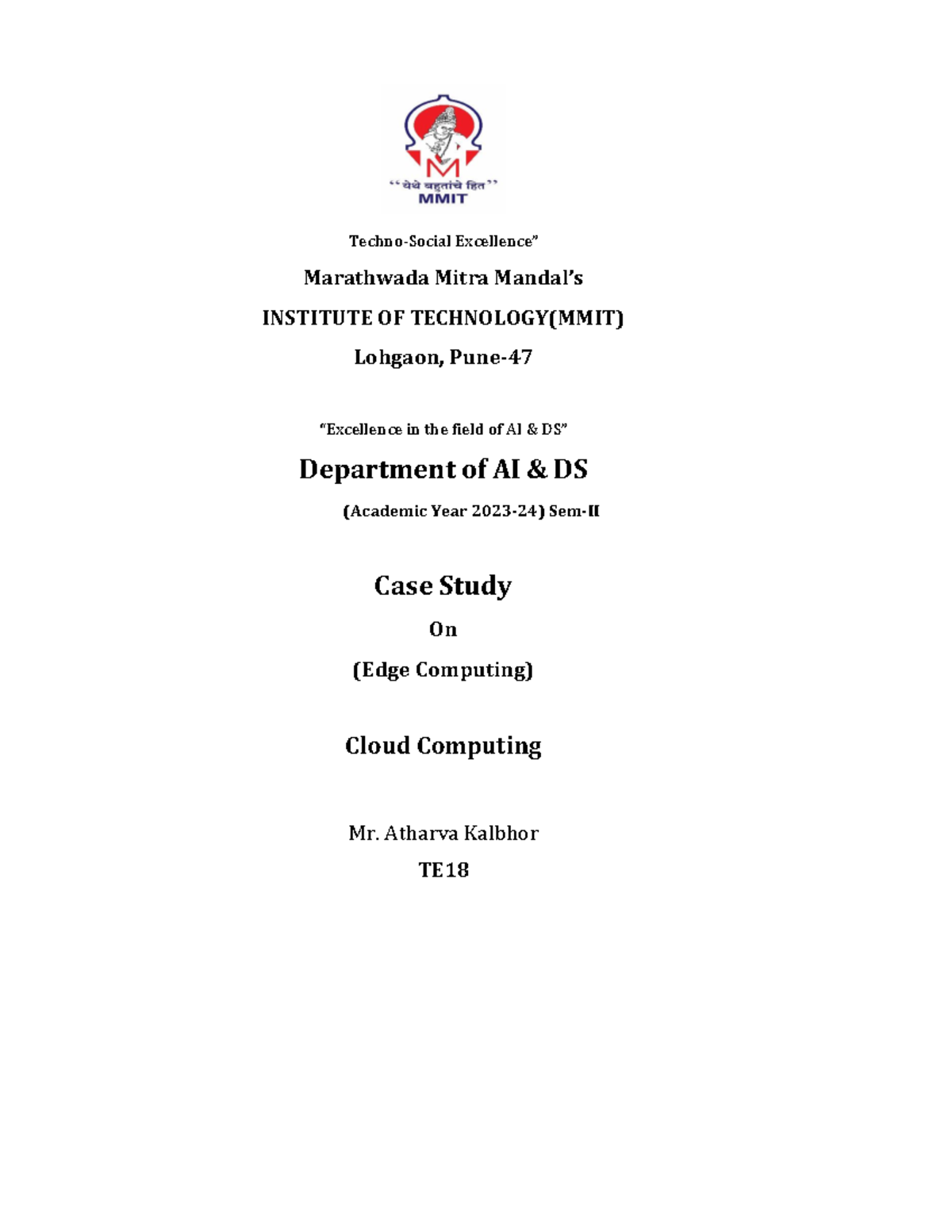 Case study 18 CC - Cloud Computing - Techno-Social Excellence ...