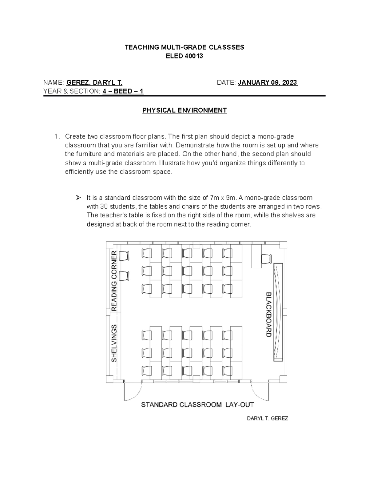 Gerez Daryl Teaching Multi Grade TEACHING MULTIGRADE CLASSSES ELED