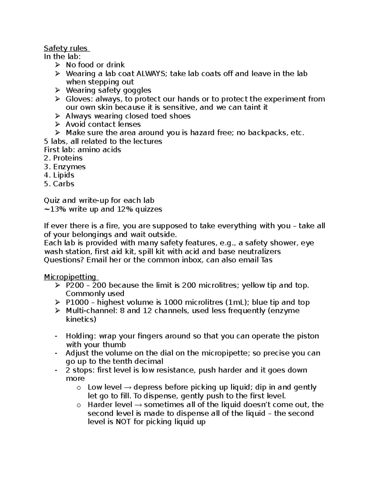 Safety rules - Safety rules In the lab: No food or drink Wearing a lab ...