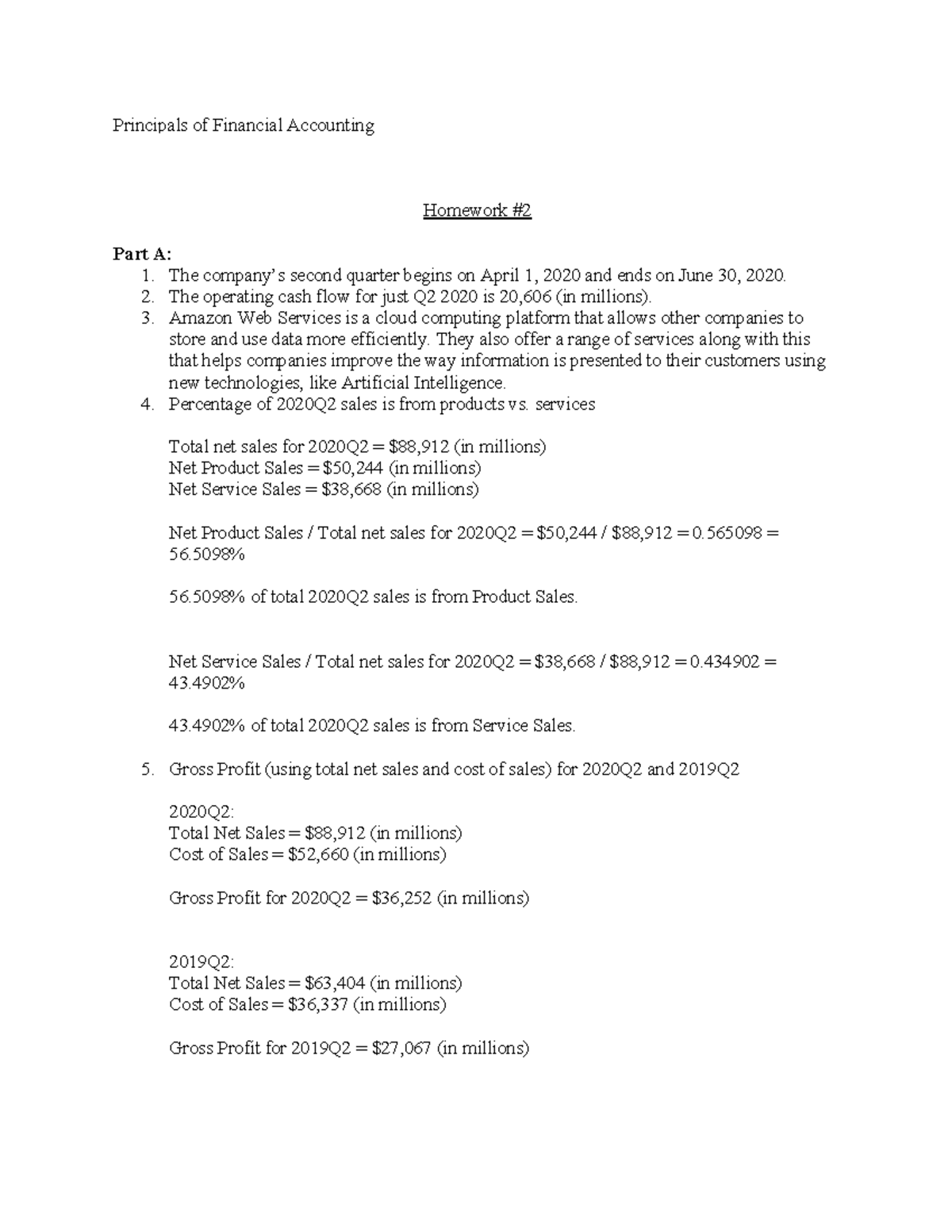 Financial Accounting-HW#2 - Principals of Financial Accounting Benjamin ...