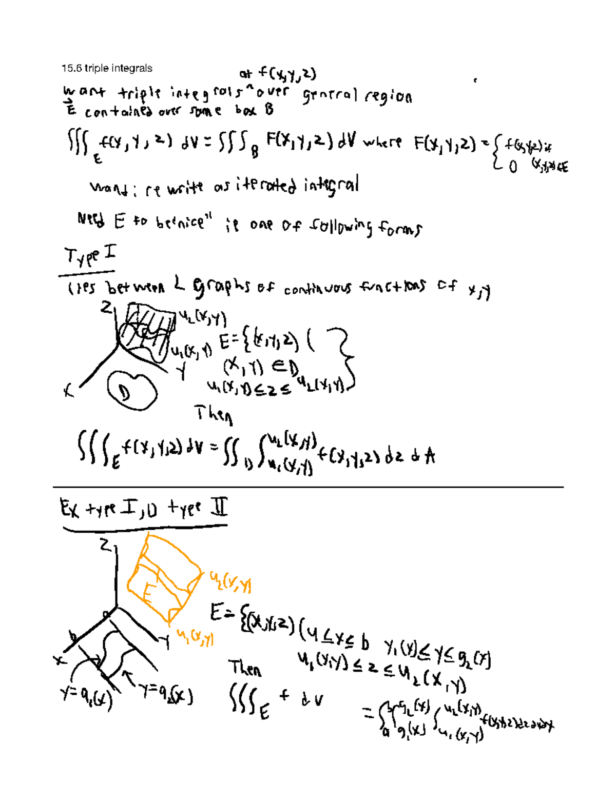 15.6 triple integrals - 15 triple integrals want triple integral ...