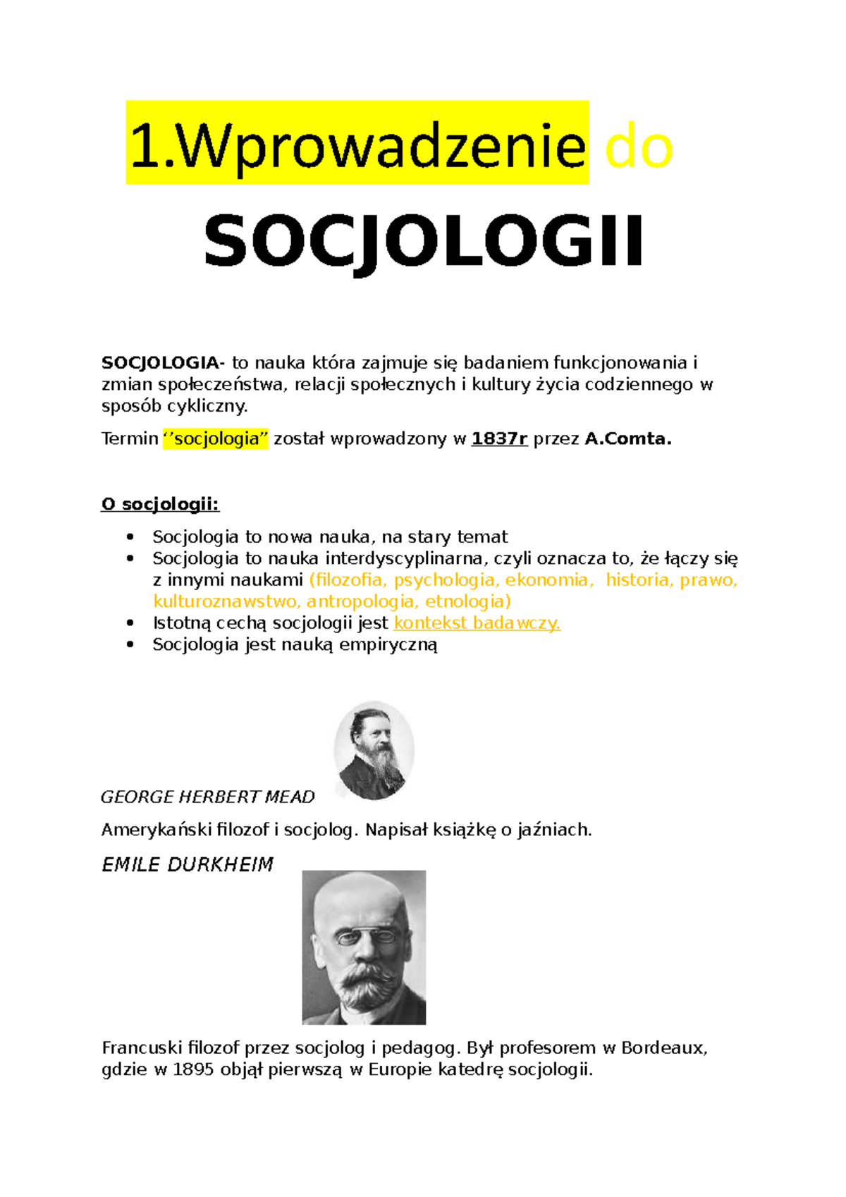 Wprowadzenie Do Socjologii - 1 Do SOCJOLOGII SOCJOLOGIA- To Nauka Która ...