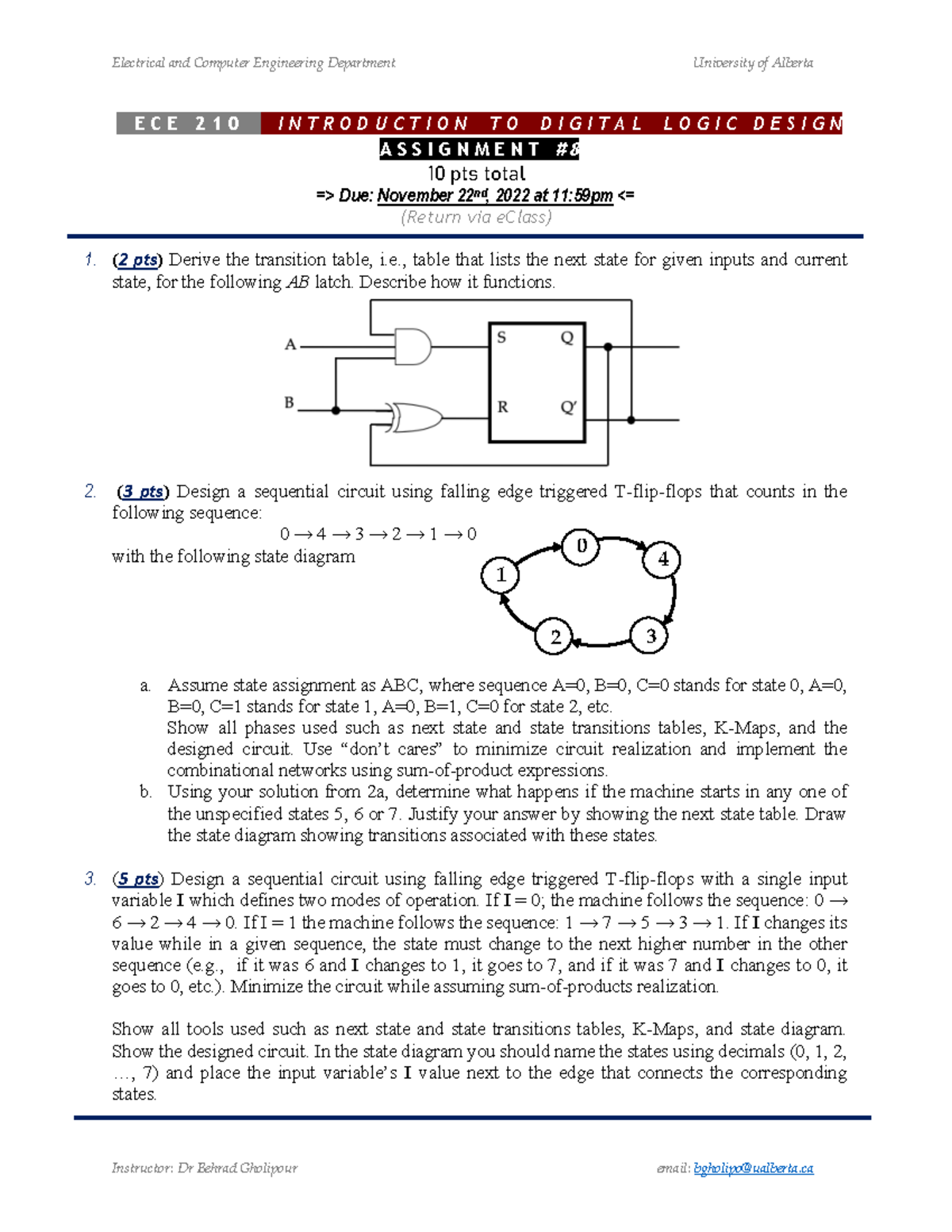 ECE 2022 Assignment 8 - Electrical And Computer Engineering Department ...