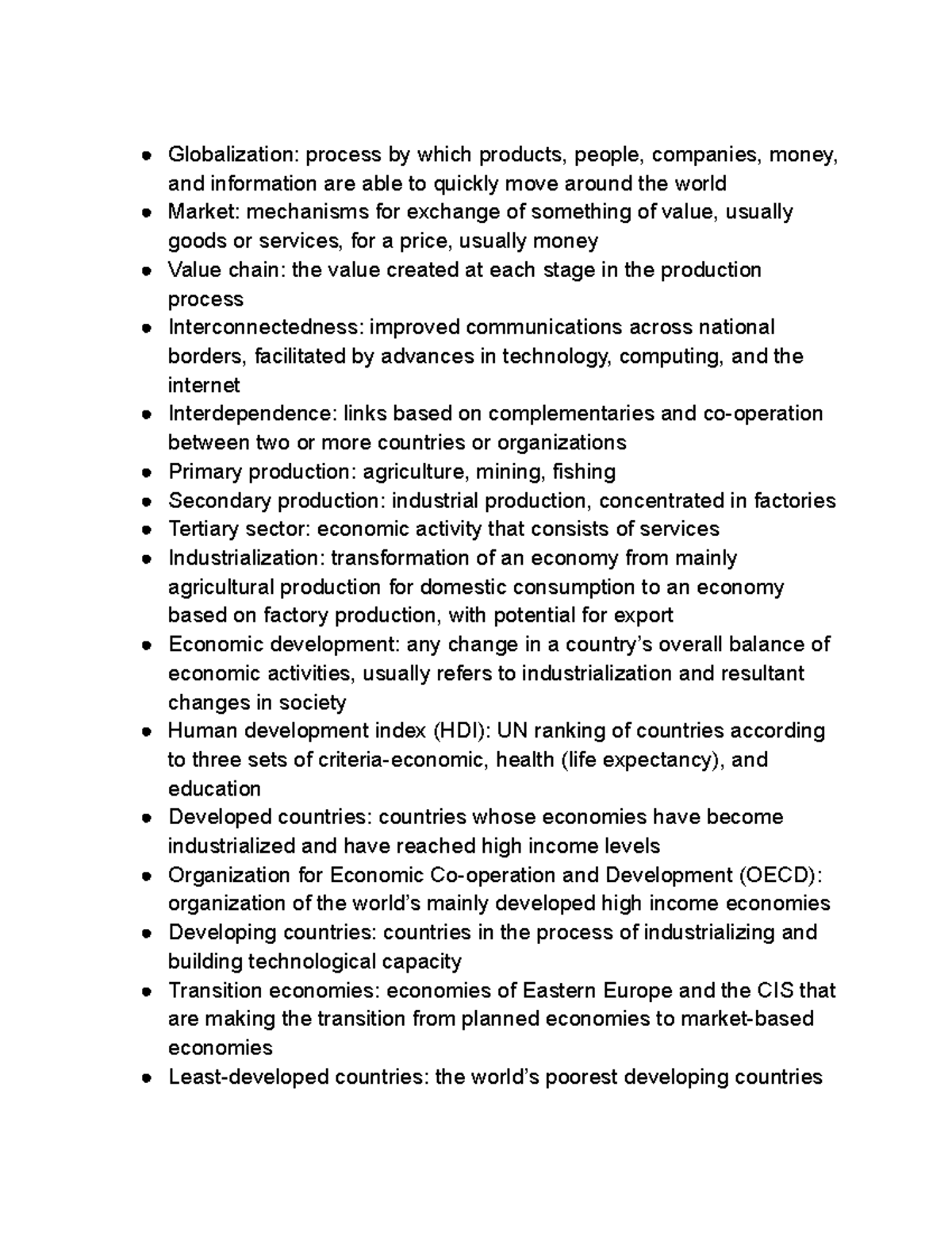 BUS 200 - Lecture Notes For BUS 200 - Globalization: Process By Which ...