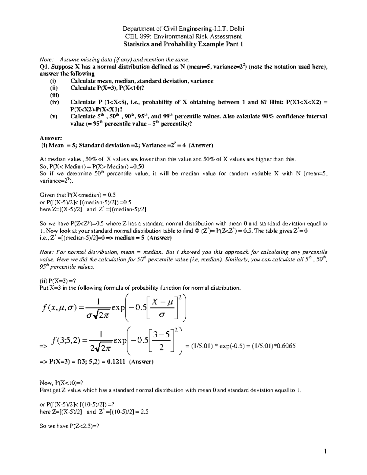 Statistics and Probability Example Part1 - Department of Civil ...