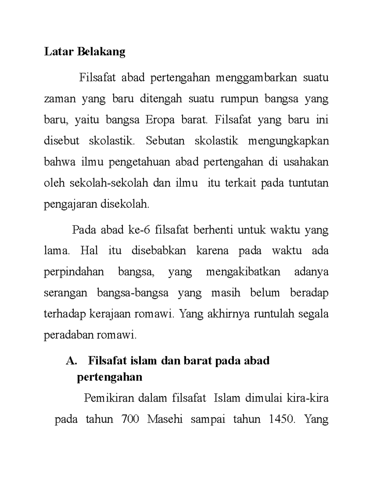 Filsafat Abad Pertengahan - Latar Belakang Filsafat Abad Pertengahan ...