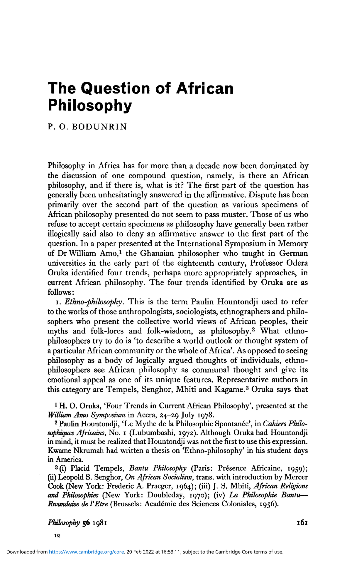 essays on contemporary issues in african philosophy