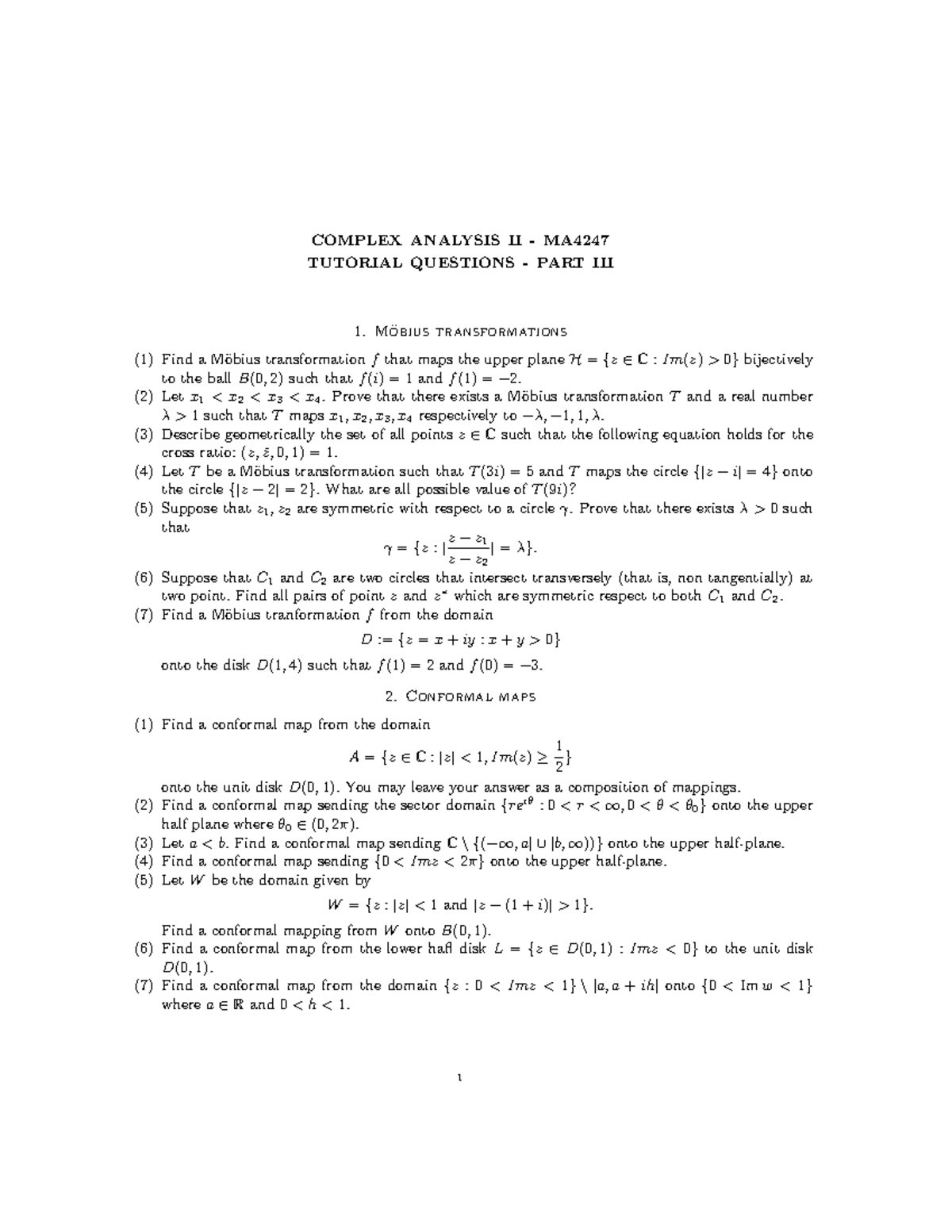 let-w-be-the-domain-theory-of-functions-of-a-complex-variable