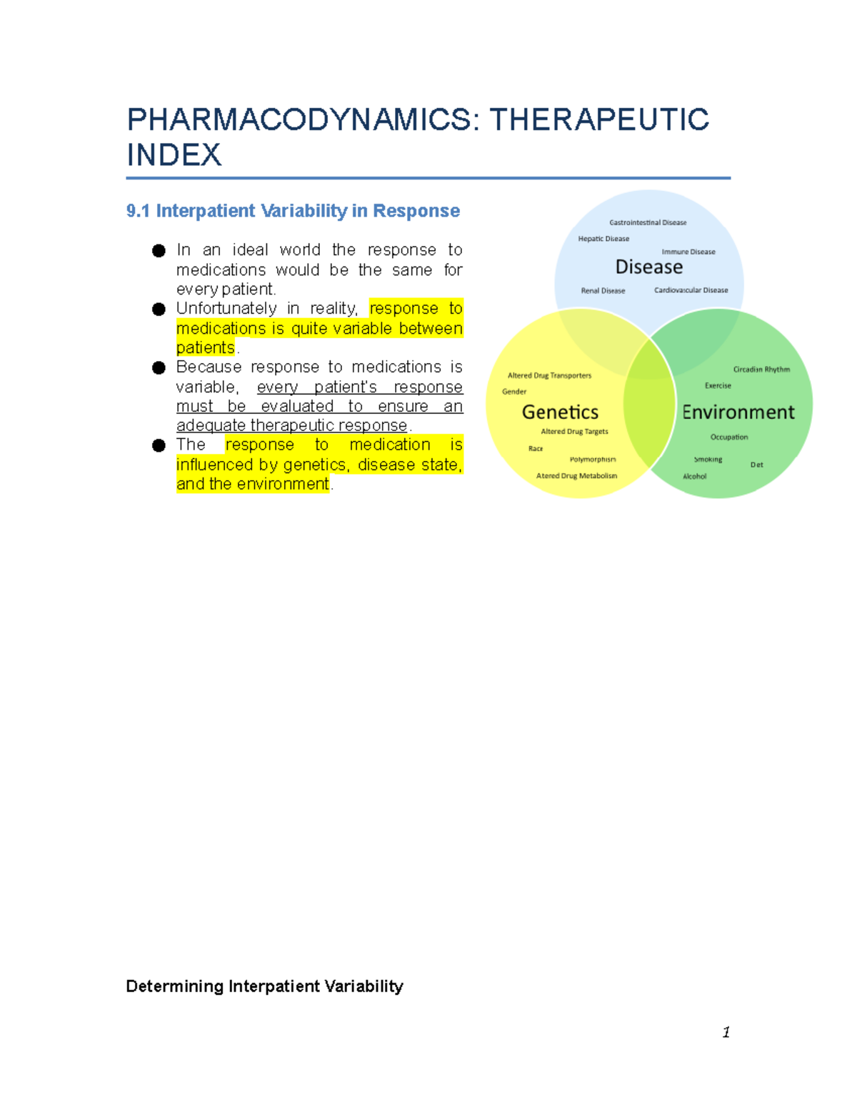 Module 9 Pharmacodynamics - Therapeutic Index - PHARMACODYNAMICS ...