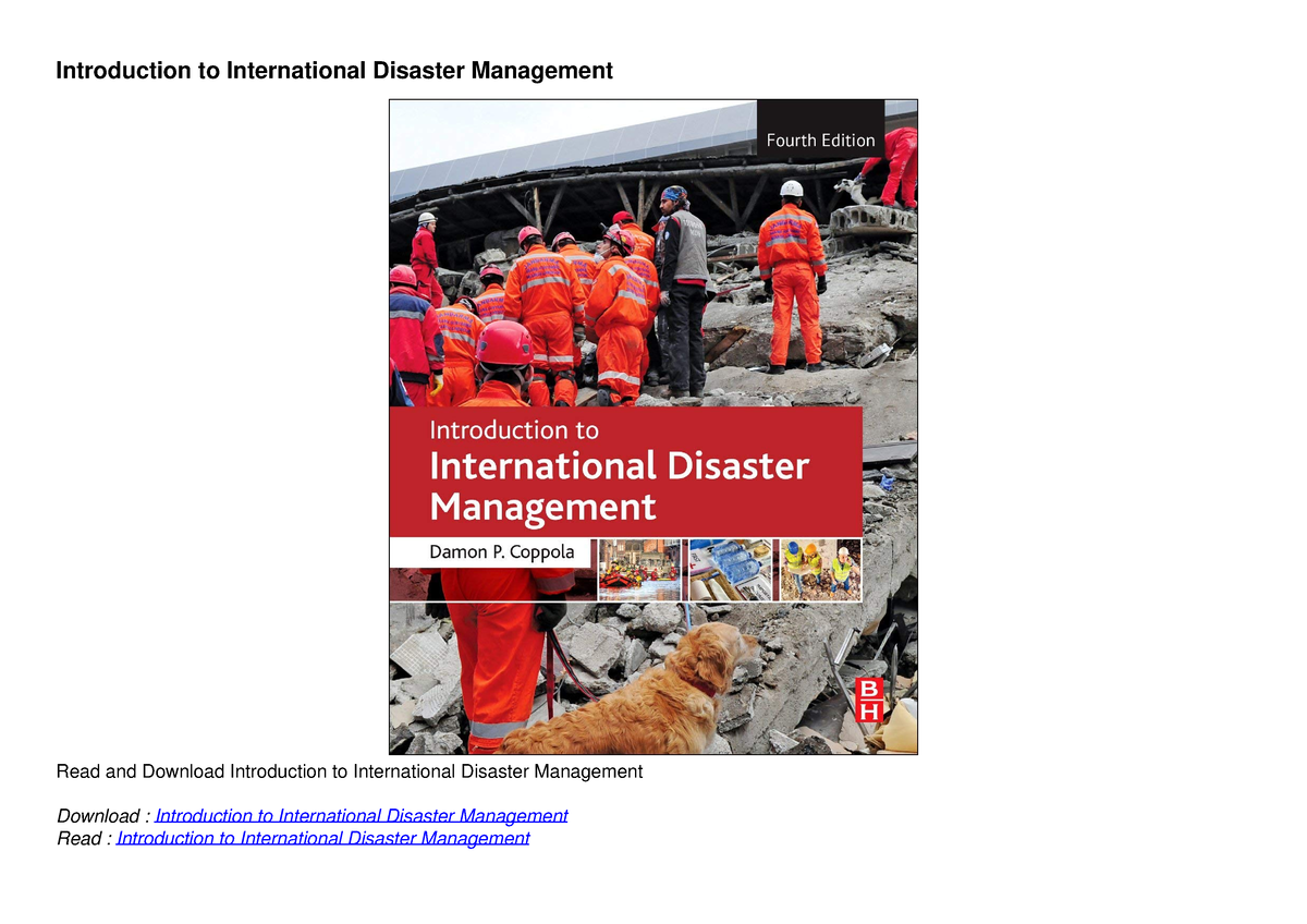 [READ DOWNLOAD] Introduction To International Disaster Management ...