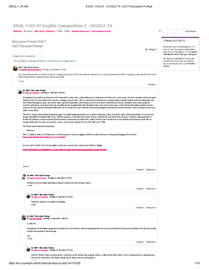 CS 1101 - AY2022-T2 Discussion Forum Unit 8 - CS 1101 Programming ...