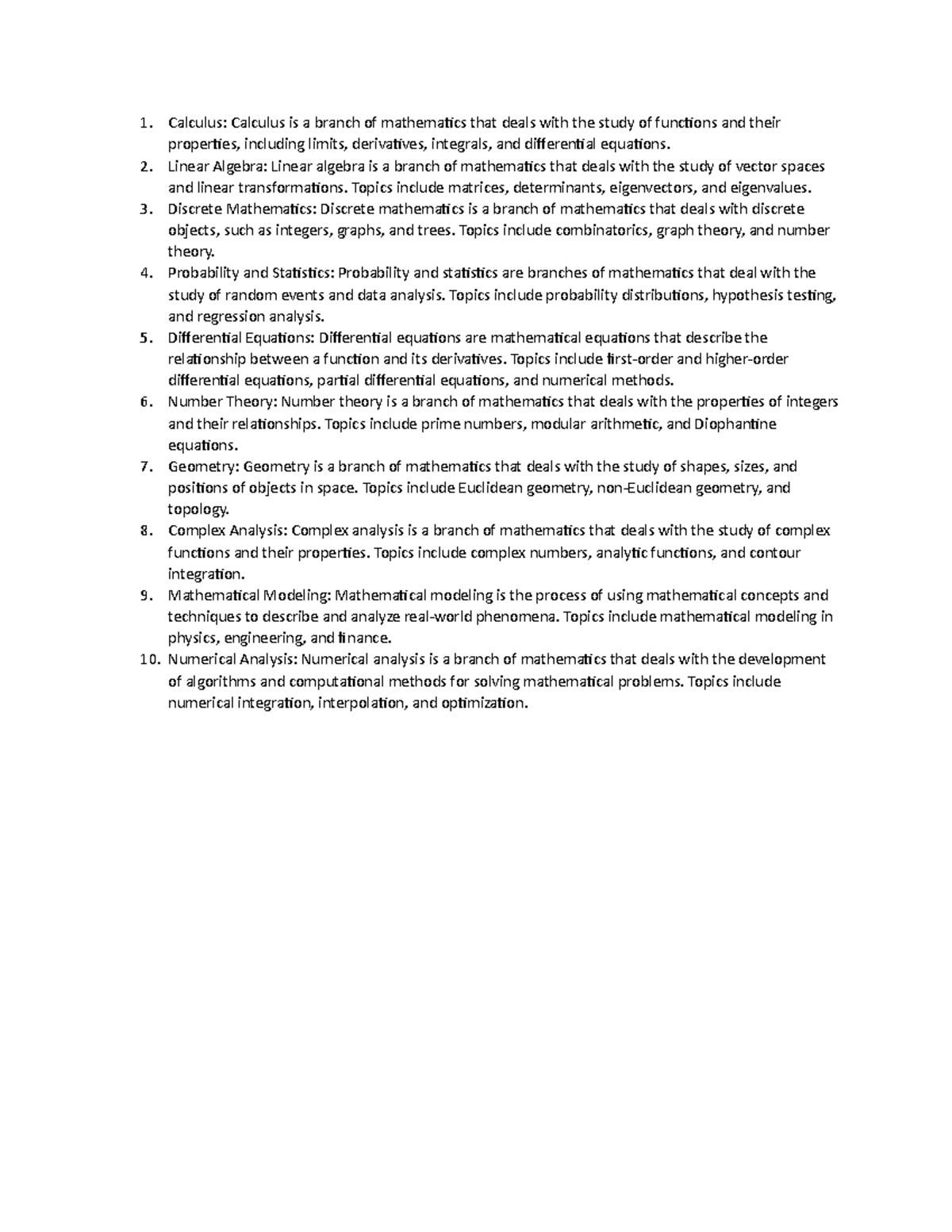 Algebra notes 3 - Calculus: Calculus is a branch of mathematics that ...