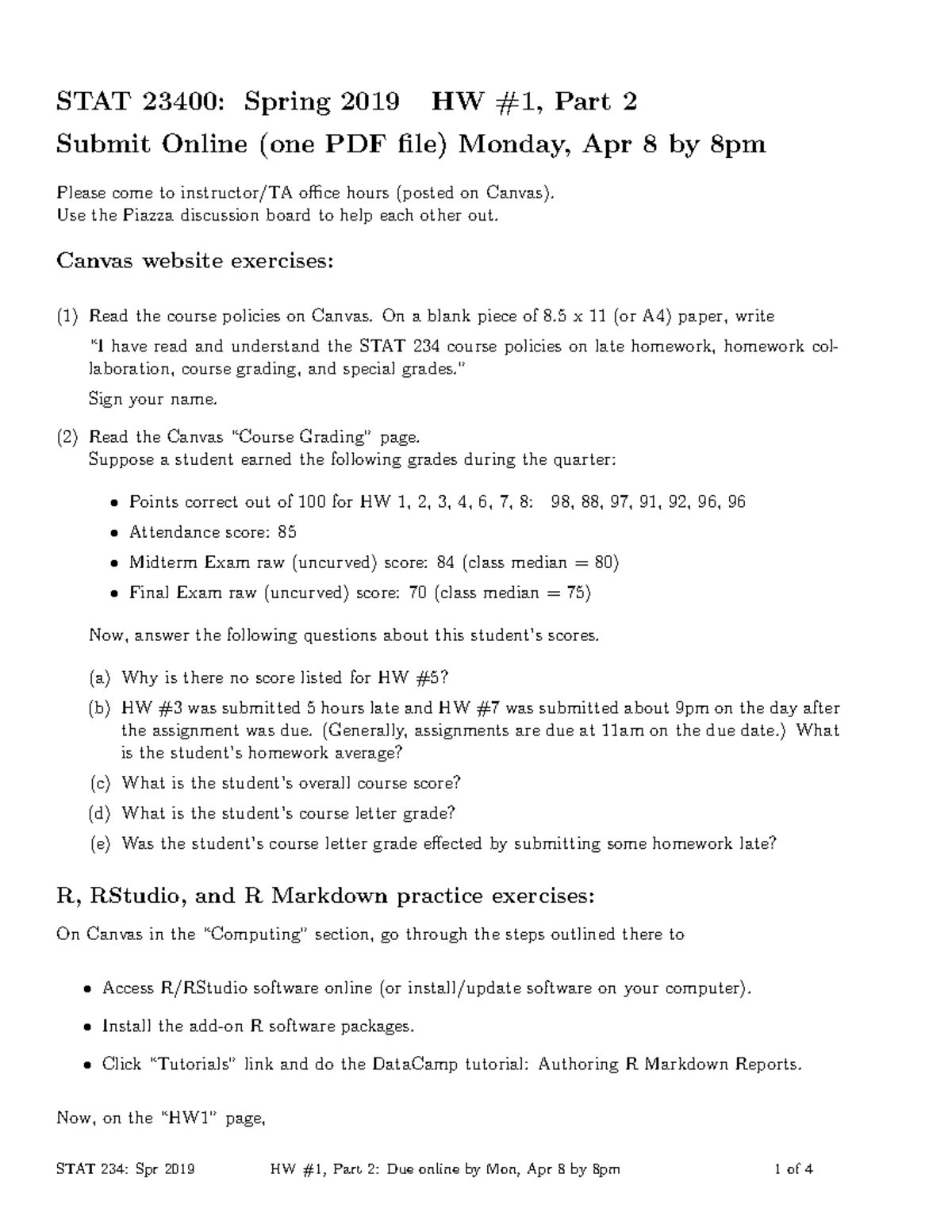 HW1 Assignment 2019 - STAT 23400: Spring 2019 HW #1, Part 2 Submit ...