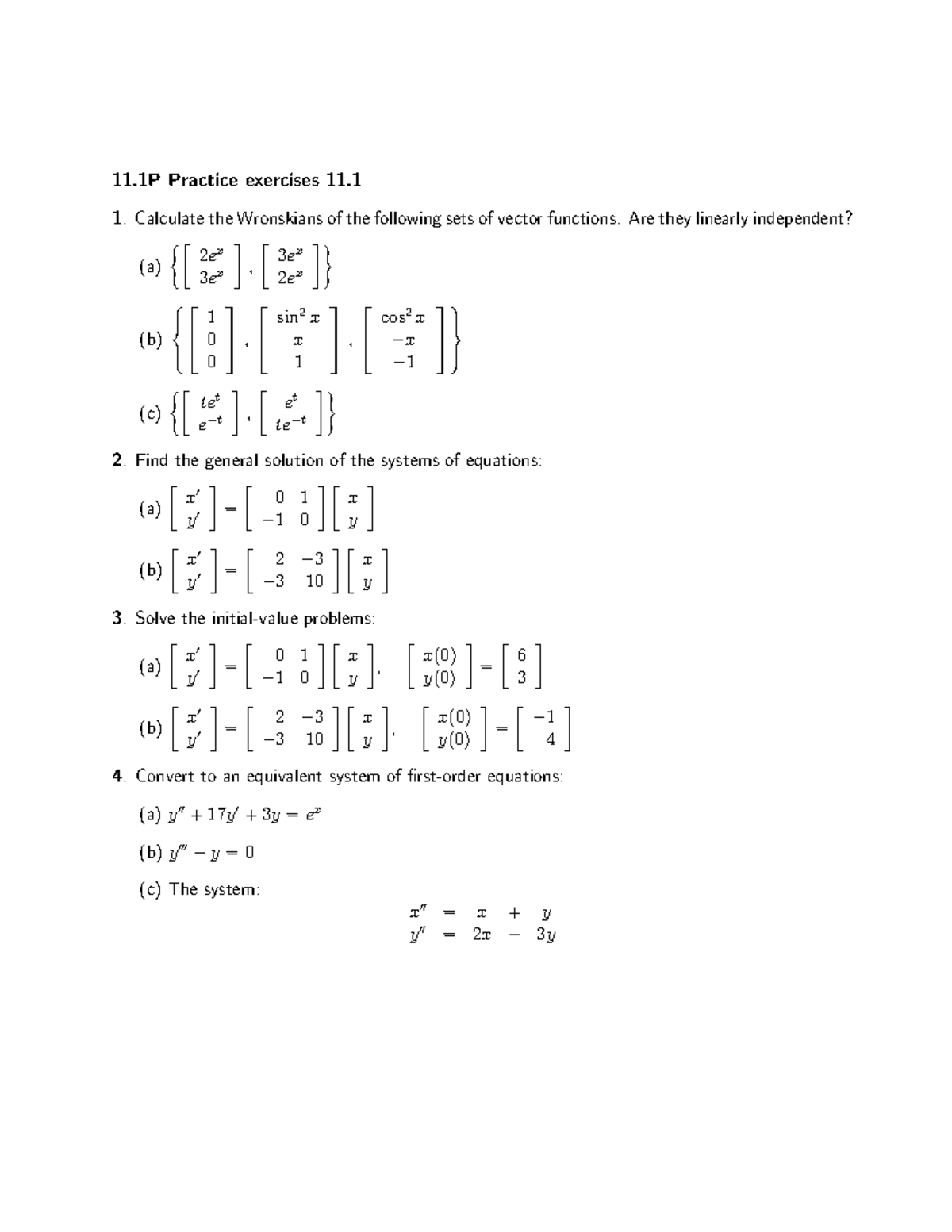 Sec 11 - Practice Problem 2400 11.1 - 11 Practice exercises 11 ...