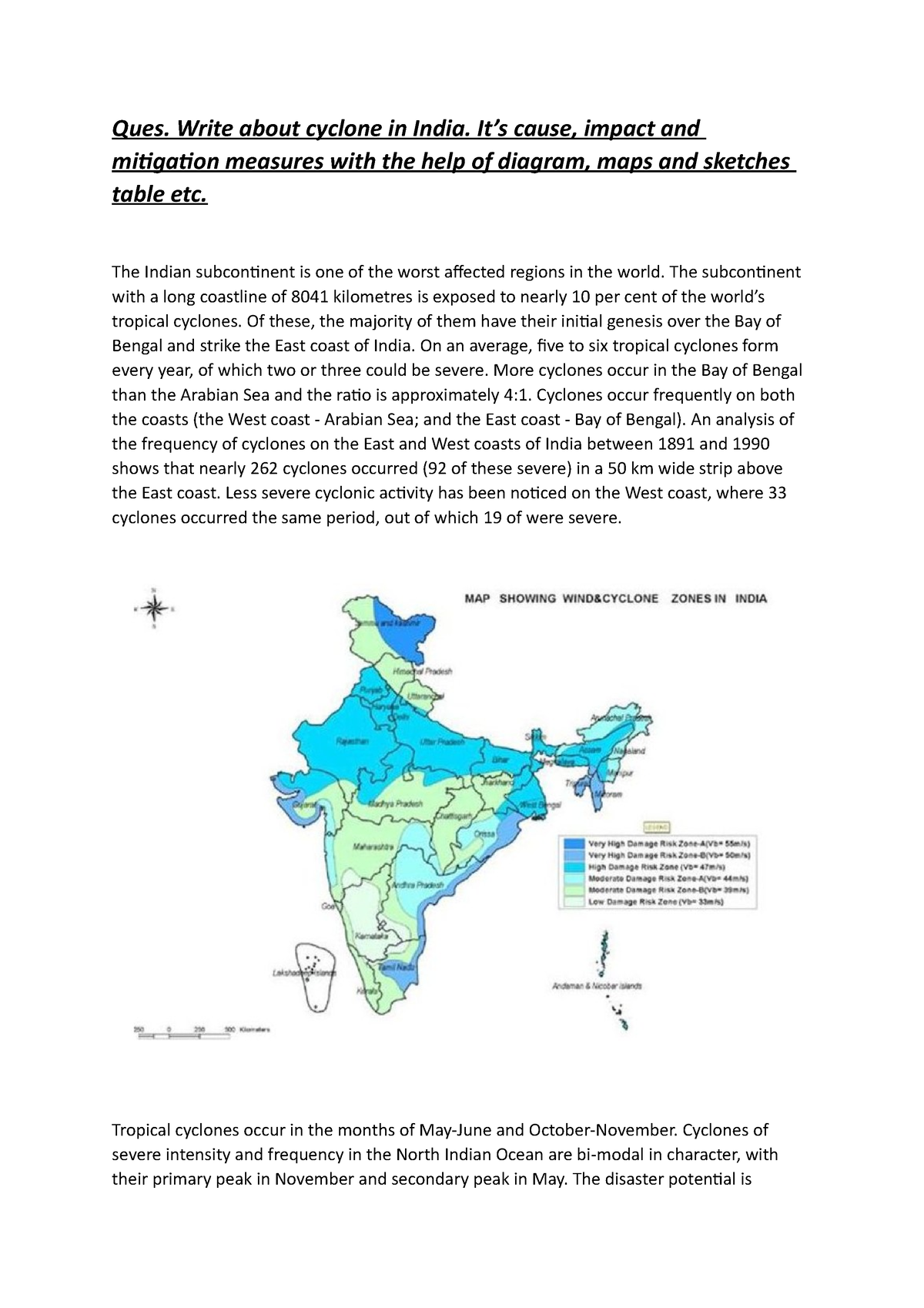 write a case study of cyclone and thunderstorm in india