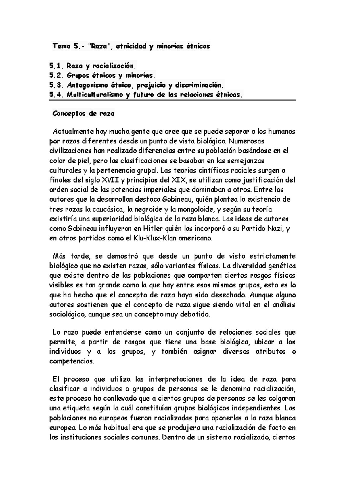 Tema 5 Raza Etnicidad Y Minor as tnicas Tema 5 Raza