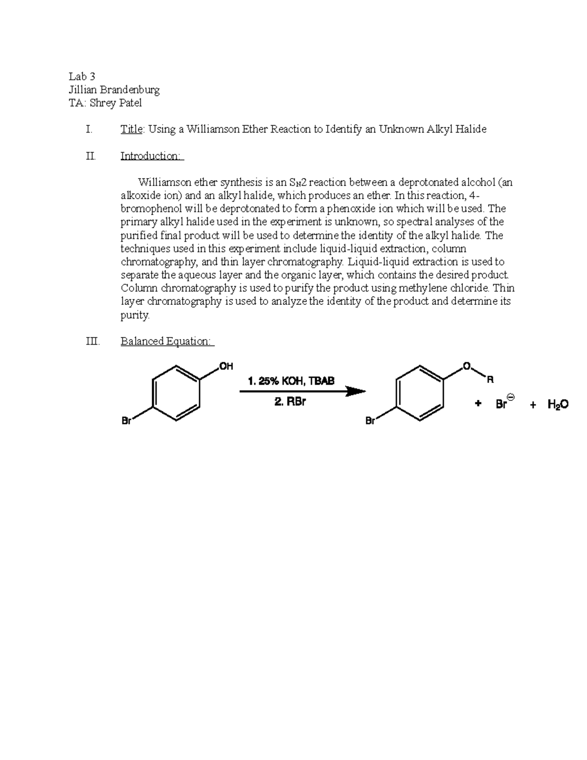 Ochem 2 Lab Report 3 - This Is The Third Pre And Post Lab For O Chem 2 ...