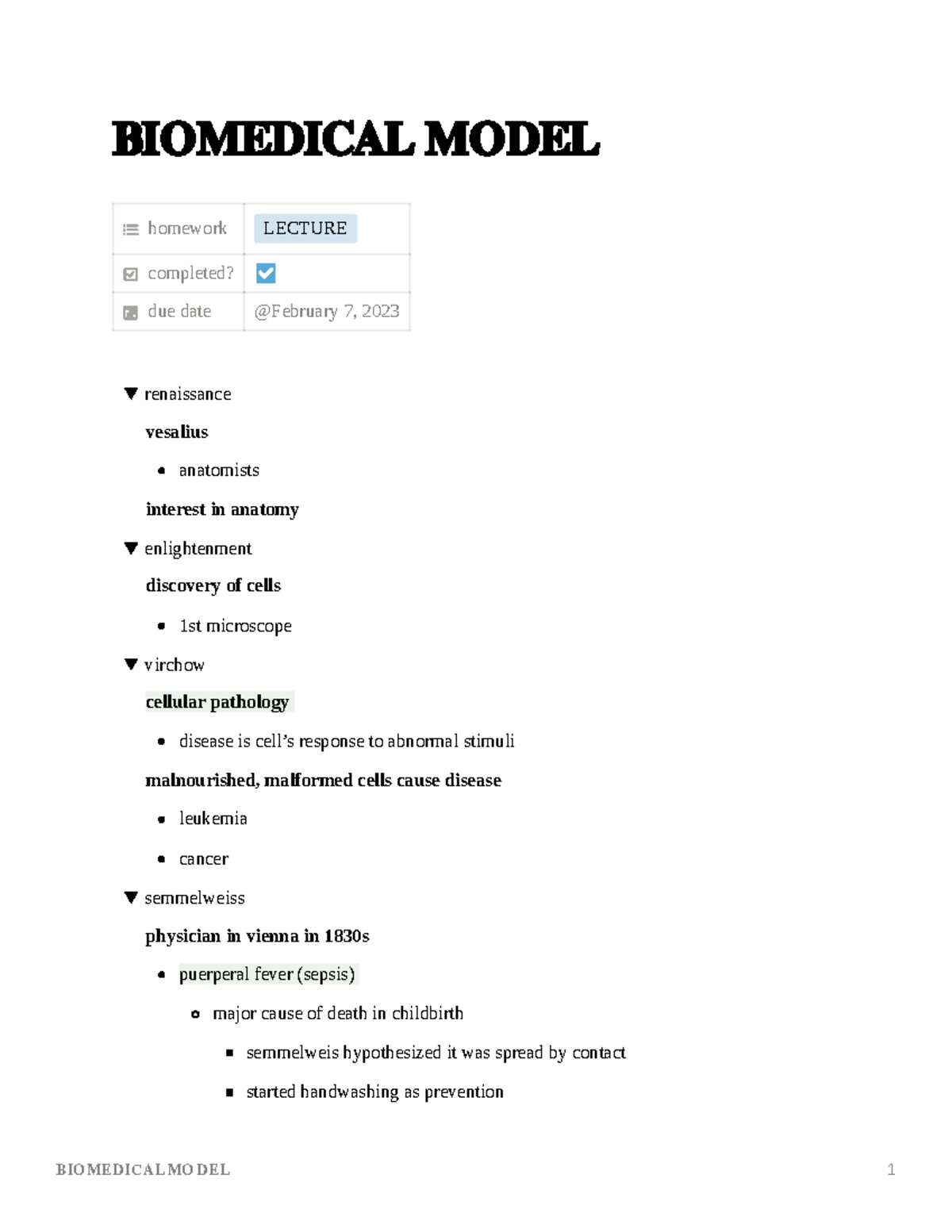 Lecture 3 - Biomedical Model - 𝐁𝐈𝐎𝐌𝐄𝐃𝐈𝐂𝐀𝐋 𝐌𝐎𝐃𝐄𝐋 Homework LECTURE ...