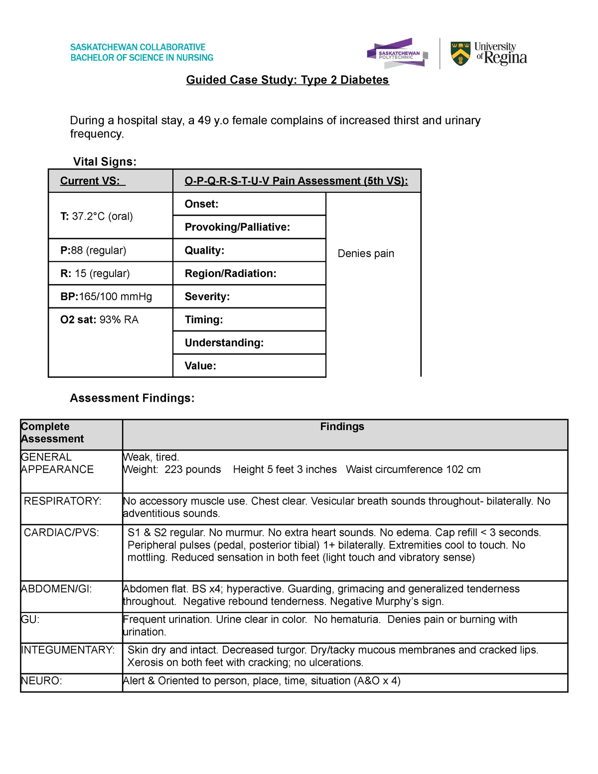 diabetes case study for nursing students