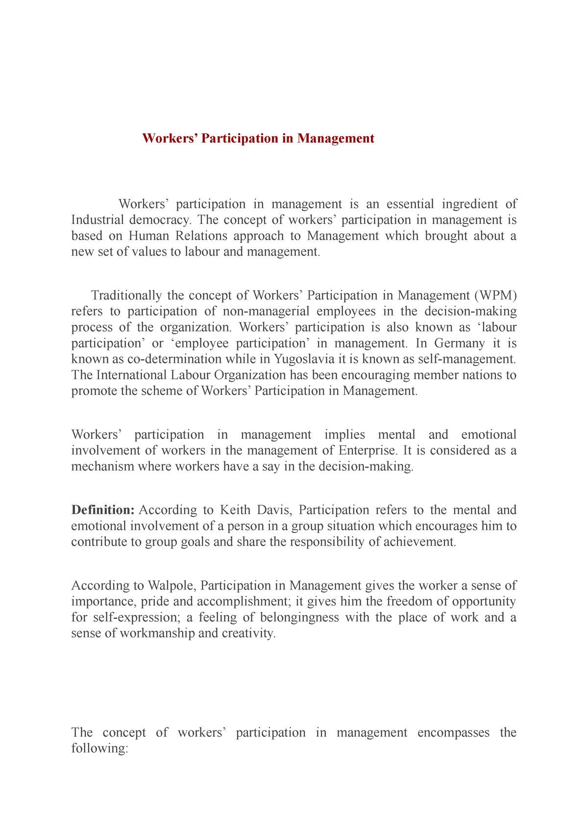 effective-6-forms-of-workers-participation-in-management