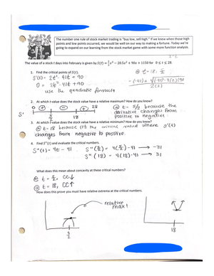 Calculus 1 Analyzing Function Behavior With A Second Derivative - MA ...