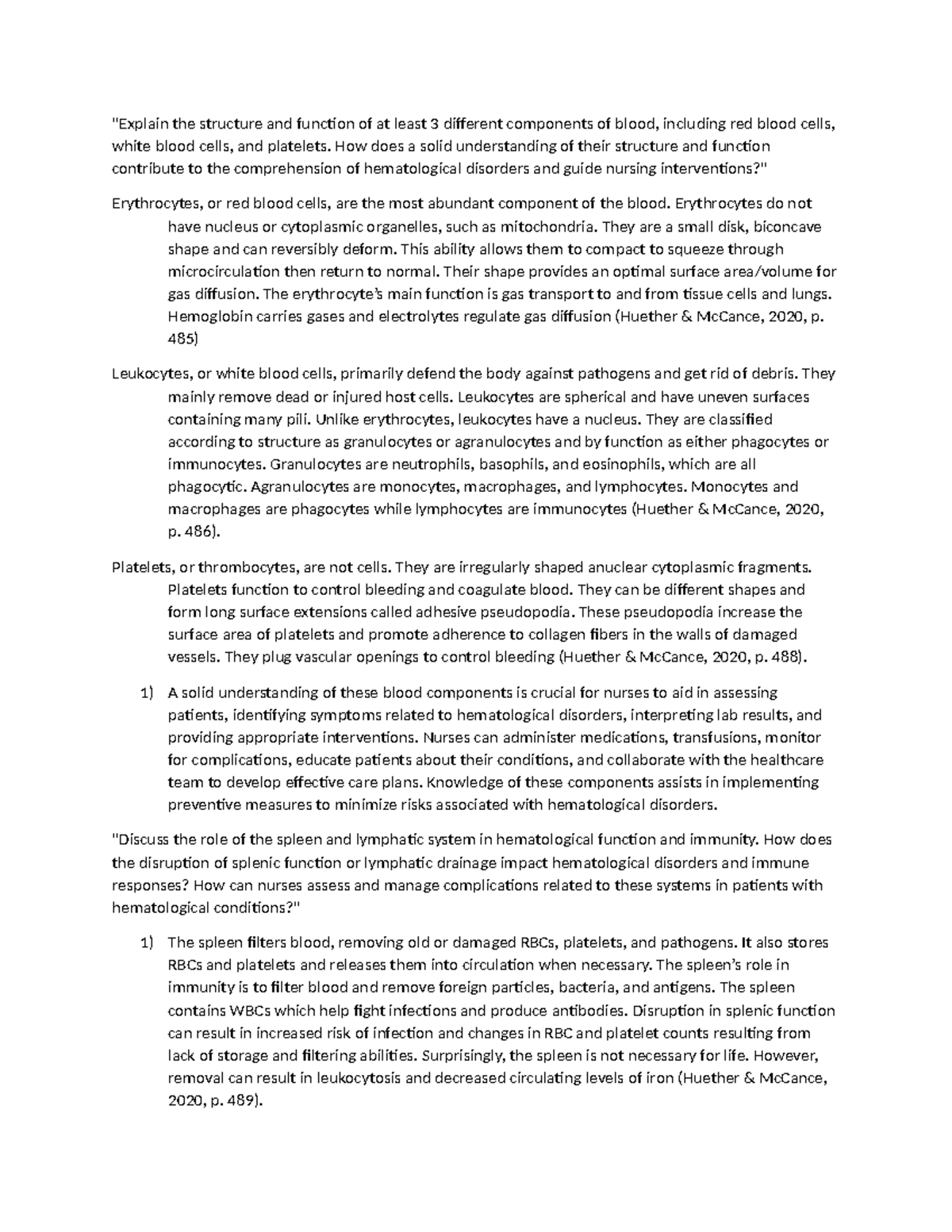 Week 1 DB - Discussion board - "Explain the structure and function of ...