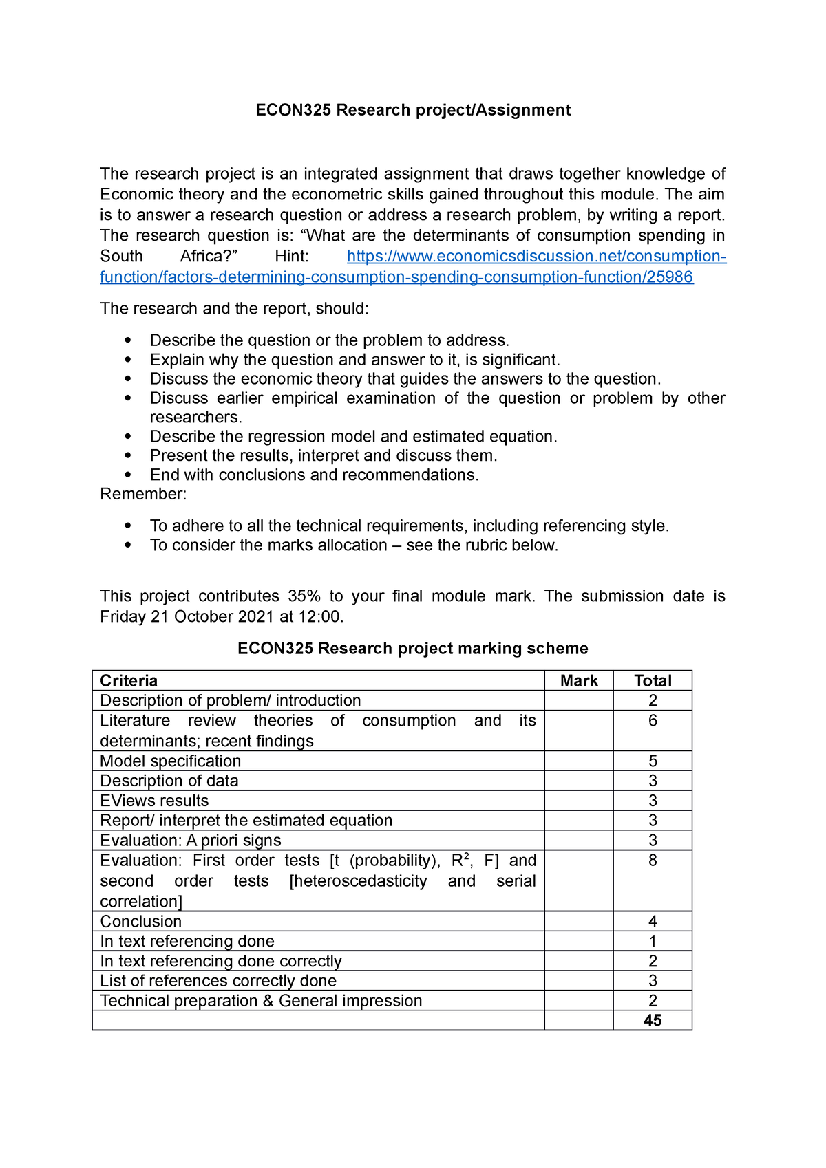 economics research project 2022 sample