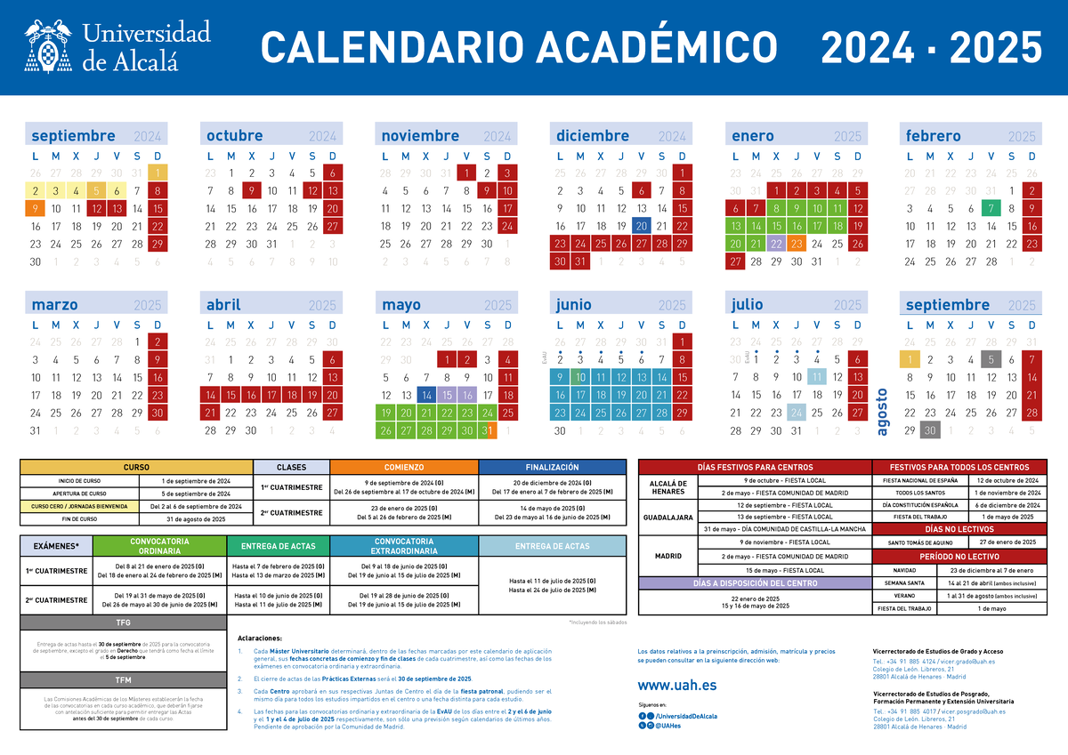CalendarioAcademico 20242025 CALENDARIO ACADÉMICO 2024 · 2025