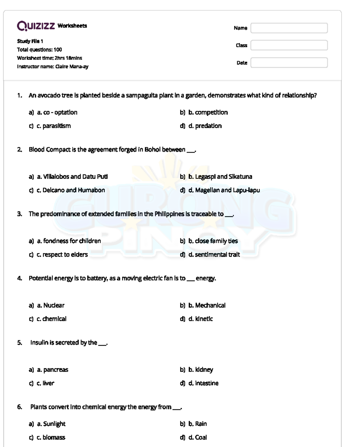 Classified Study File 1 - Bachelor of Elementary Education - Studocu