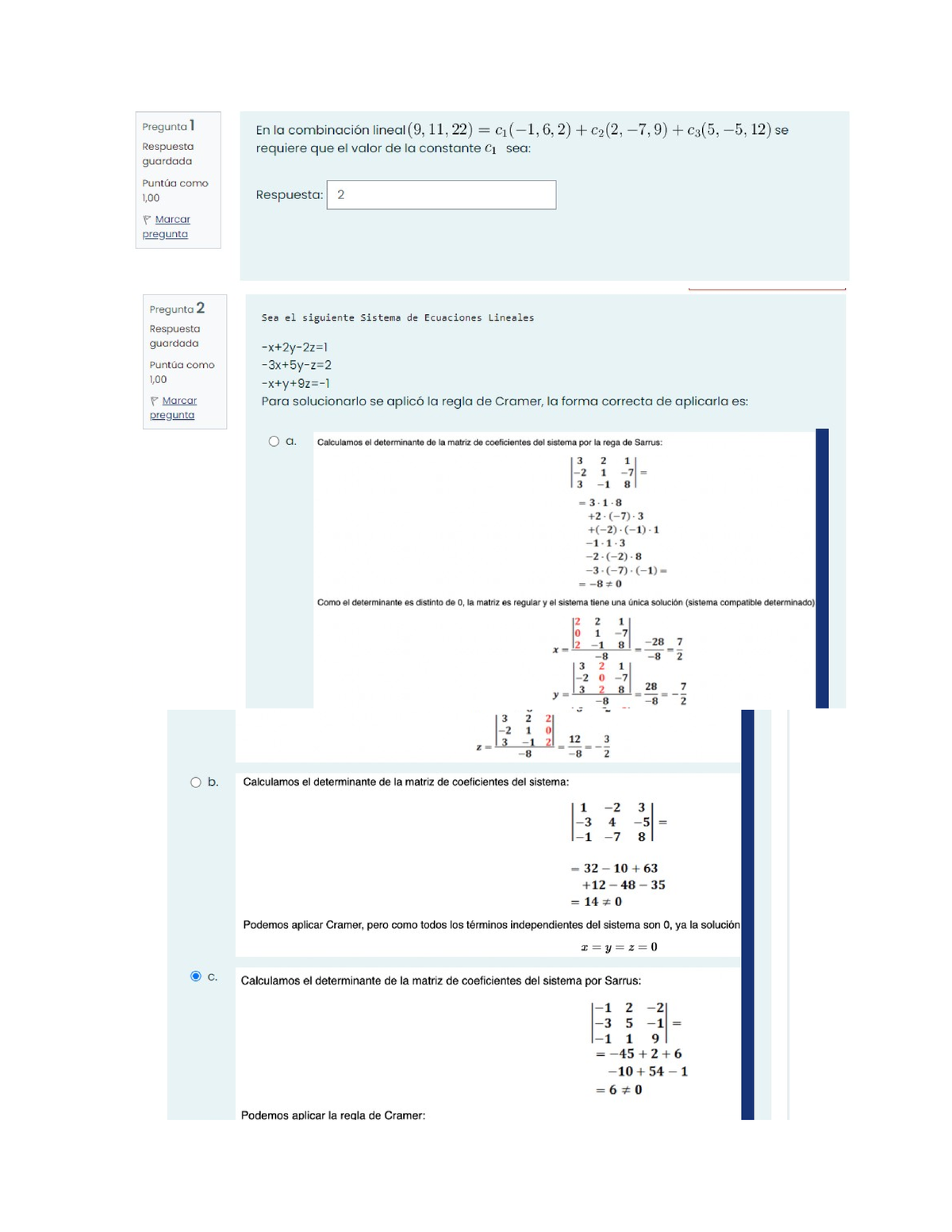 Quiz Algebra 3 - Matemáticas Especiales - Studocu