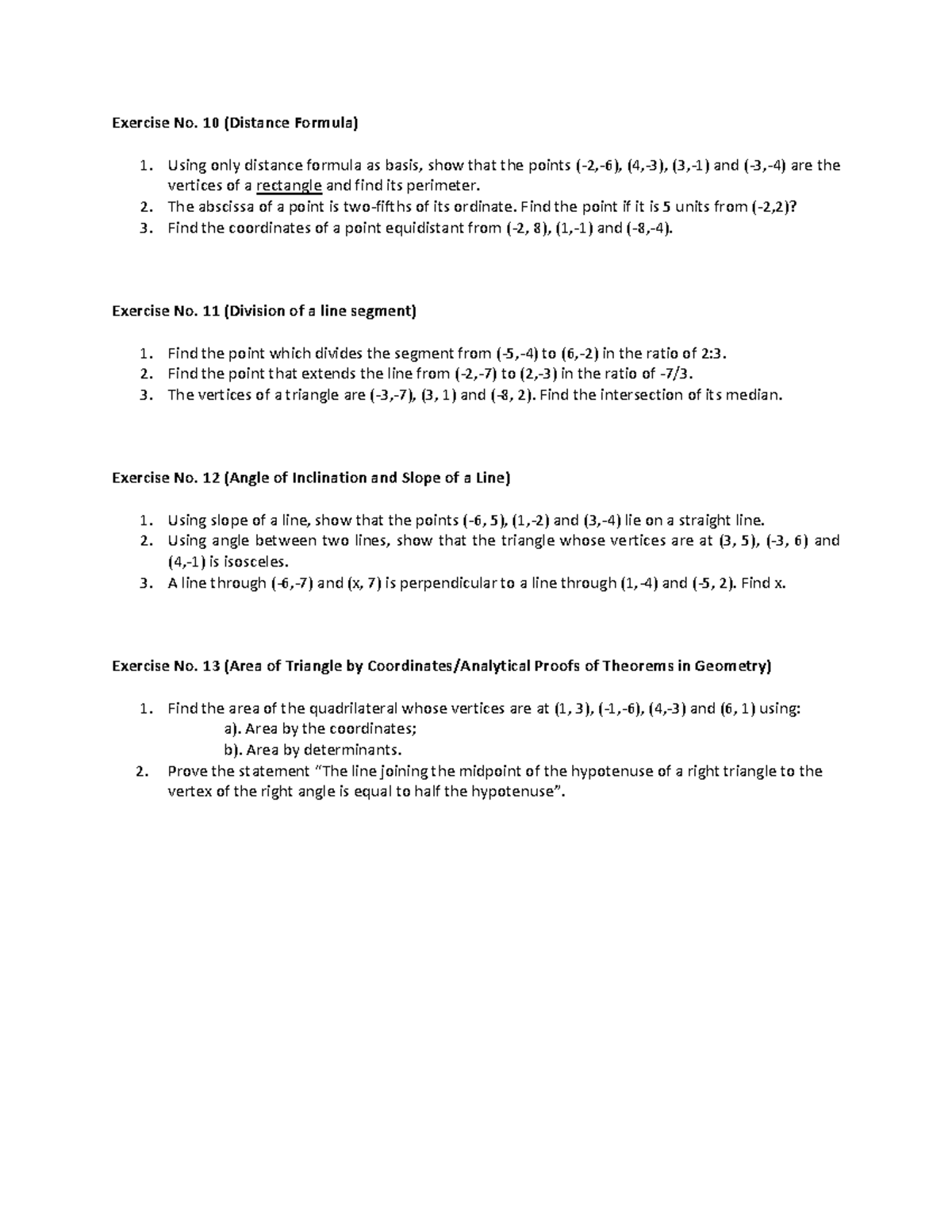 Math 210 Exercise No. 10 to 13 2nd Sem AY 20-21 - Exercise No. 10 ...