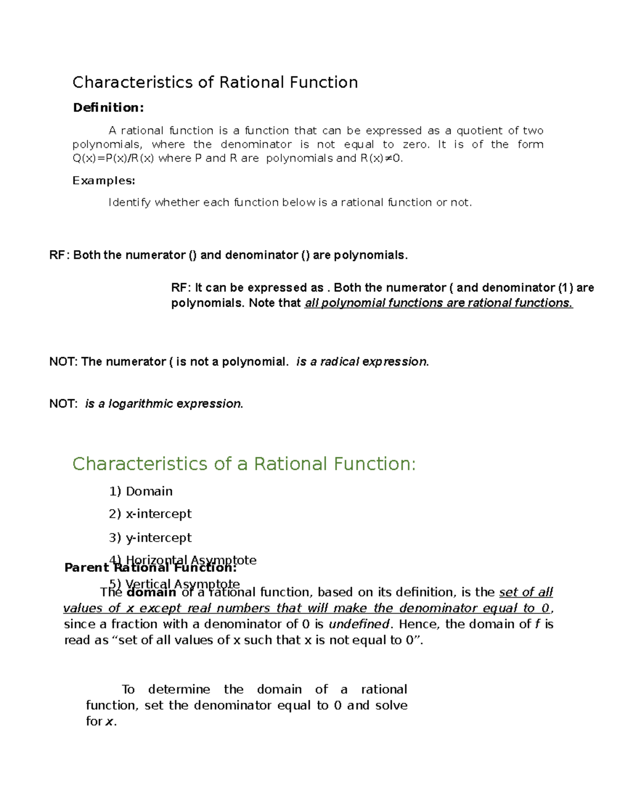 characteristics-of-rational-function-characteristics-of-rational