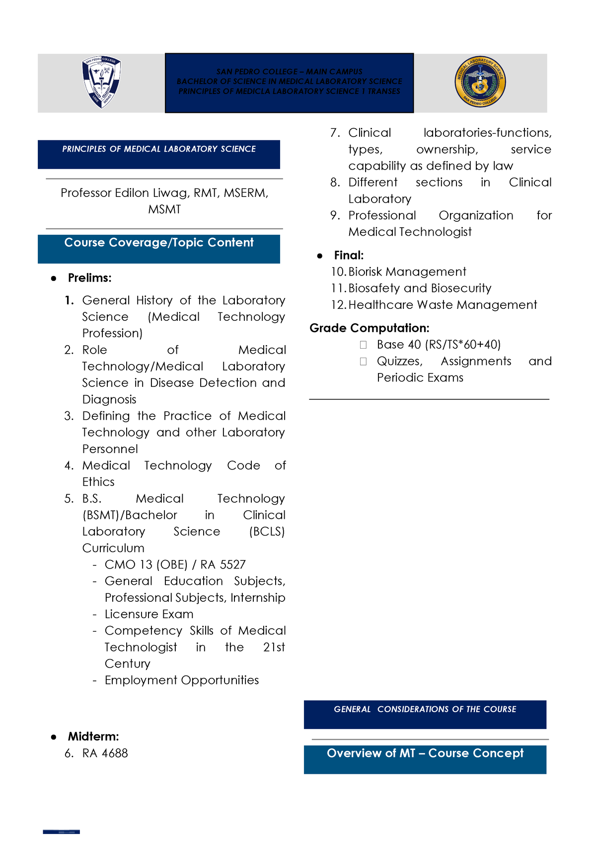 Principle-OF- Medical- Laboratory- Science-1- Transes.docx - BACHELOR ...